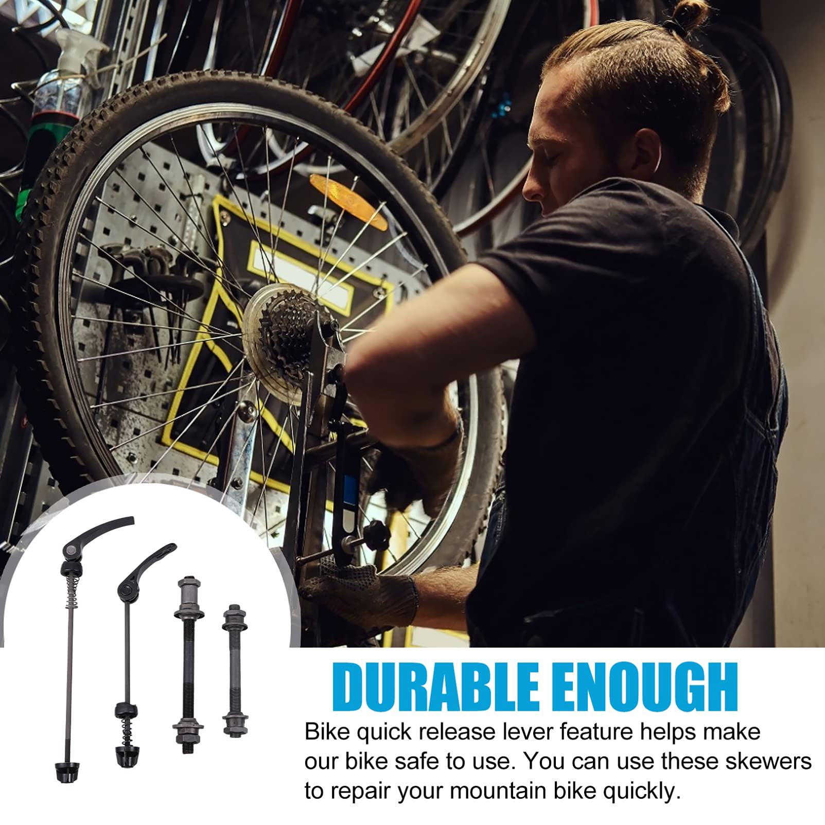 BESPORTBLE Bike Headset Removal Tool Set - Quick Release Rubber Bracelets & Metal Cup Remover for Bicycle Maintenance - Perfect for MTB, Road Bike Repair and DIY Cycling Projects