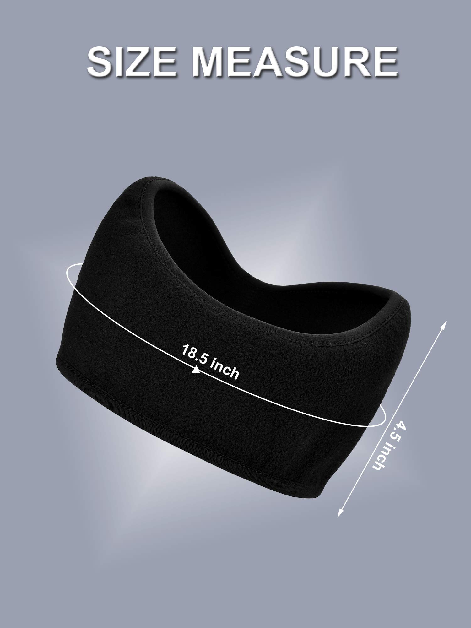 Boao 2 Pack Fleece Ear Warmers Headbands for Women & Men - Soft Winter Ear Muffs for Cold Weather - Perfect for Skiing, Running, Hiking & Outdoor Activities
