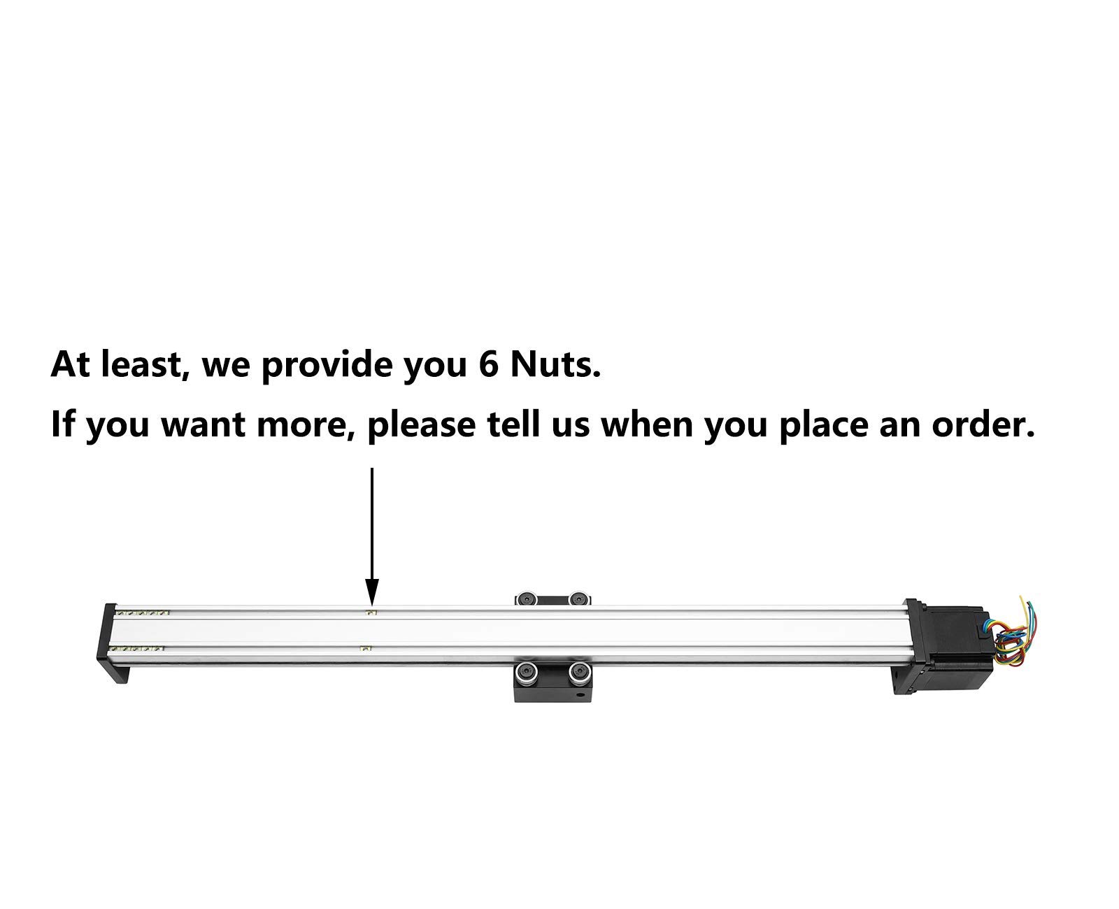 Nema 17 Stepper Motor with T8 x 8 Lead Screw - 550mm Linear Guide Slide System for CNC & 3D Printer - STK Series Motion Sliding Table with T-Nut - Perfect for DIY CNC Machines, Laser Cutters, and Automated Manufacturing Equipment