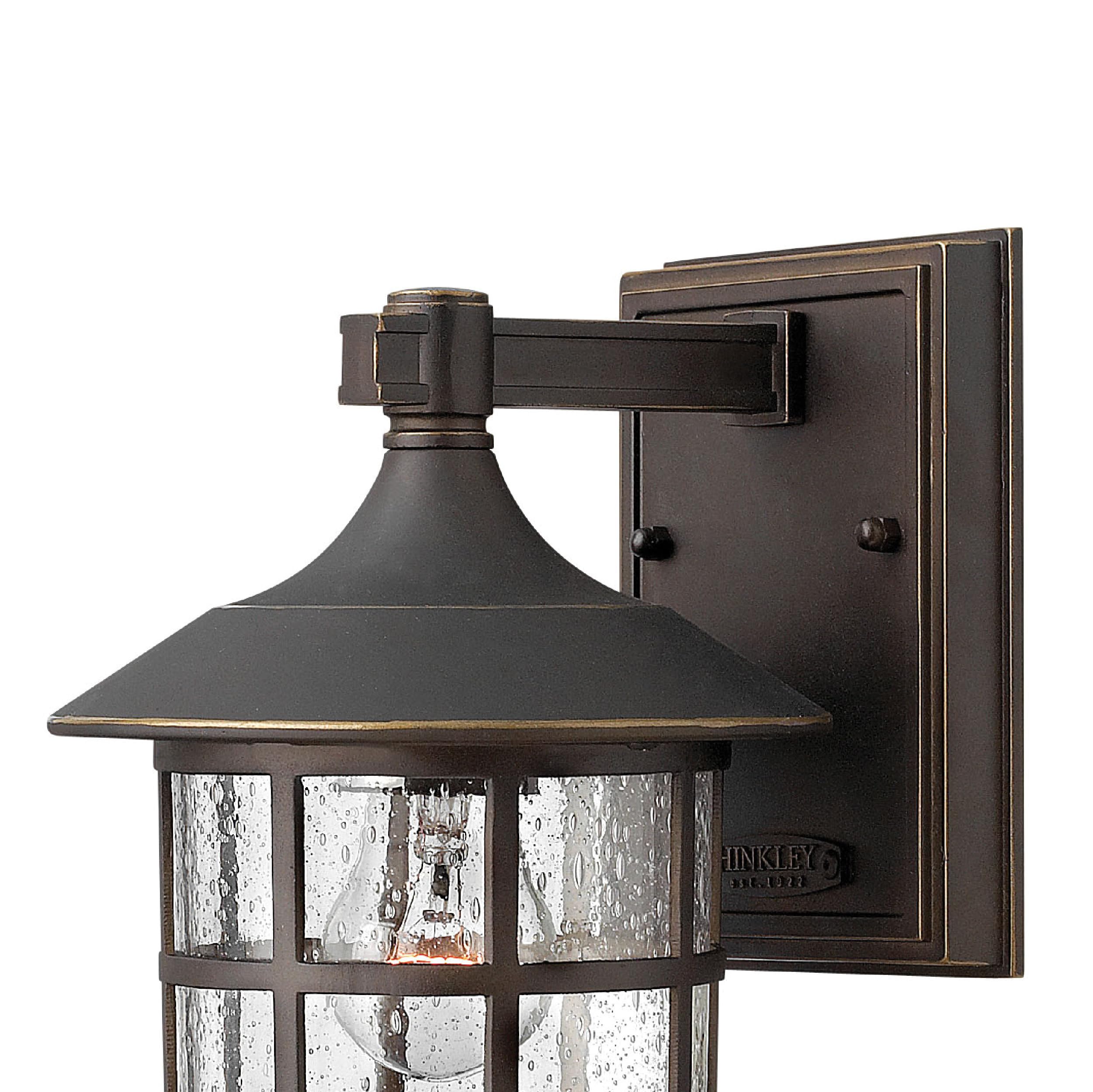 Hinkley Freeport 1800OZ Small Outdoor Wall Mount Lantern - New England Style Cast Aluminum Fixture with Clear Seedy Glass in Oil Rubbed Bronze - Perfect for Porch, Patio, Garden & Entryway Lighting