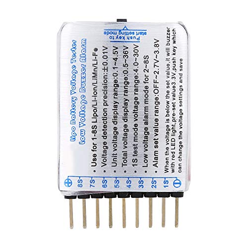 Low Voltage Alarm Buzzer & LED Tester for Lipo Batteries - RC Accessory for Outdoor Hobbyists | Perfect for Drone, RC Car, and Airplane Battery Monitoring