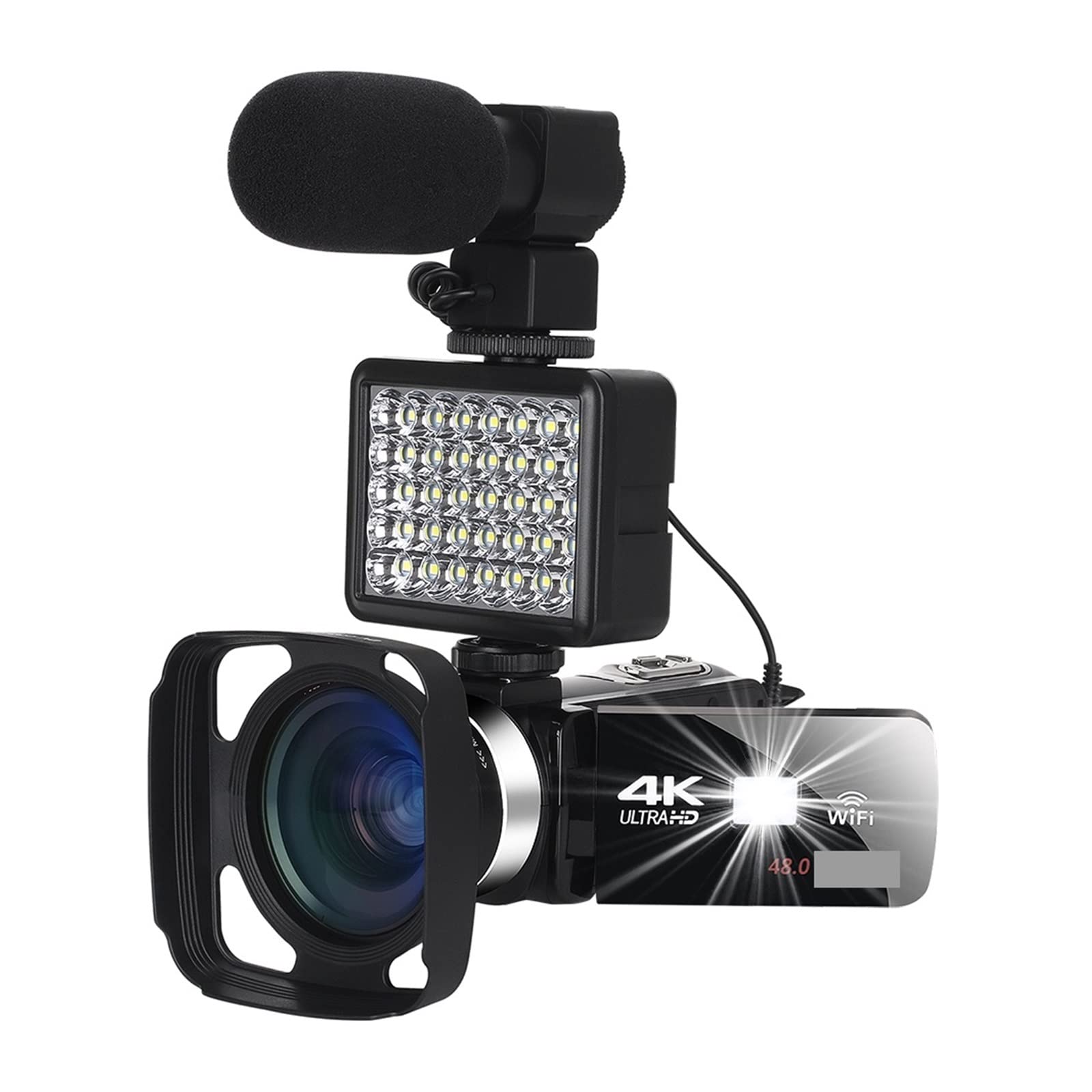 BODORME 4K UHD 18X Zoom Camcorder with IR Night Vision - Professional Video Camera for Photography, Live Streaming & Outdoor Recording (Includes 128GB SD Card) - Perfect for Vlogging, YouTube Content Creation, Travel Videography and Home Security Monitoring