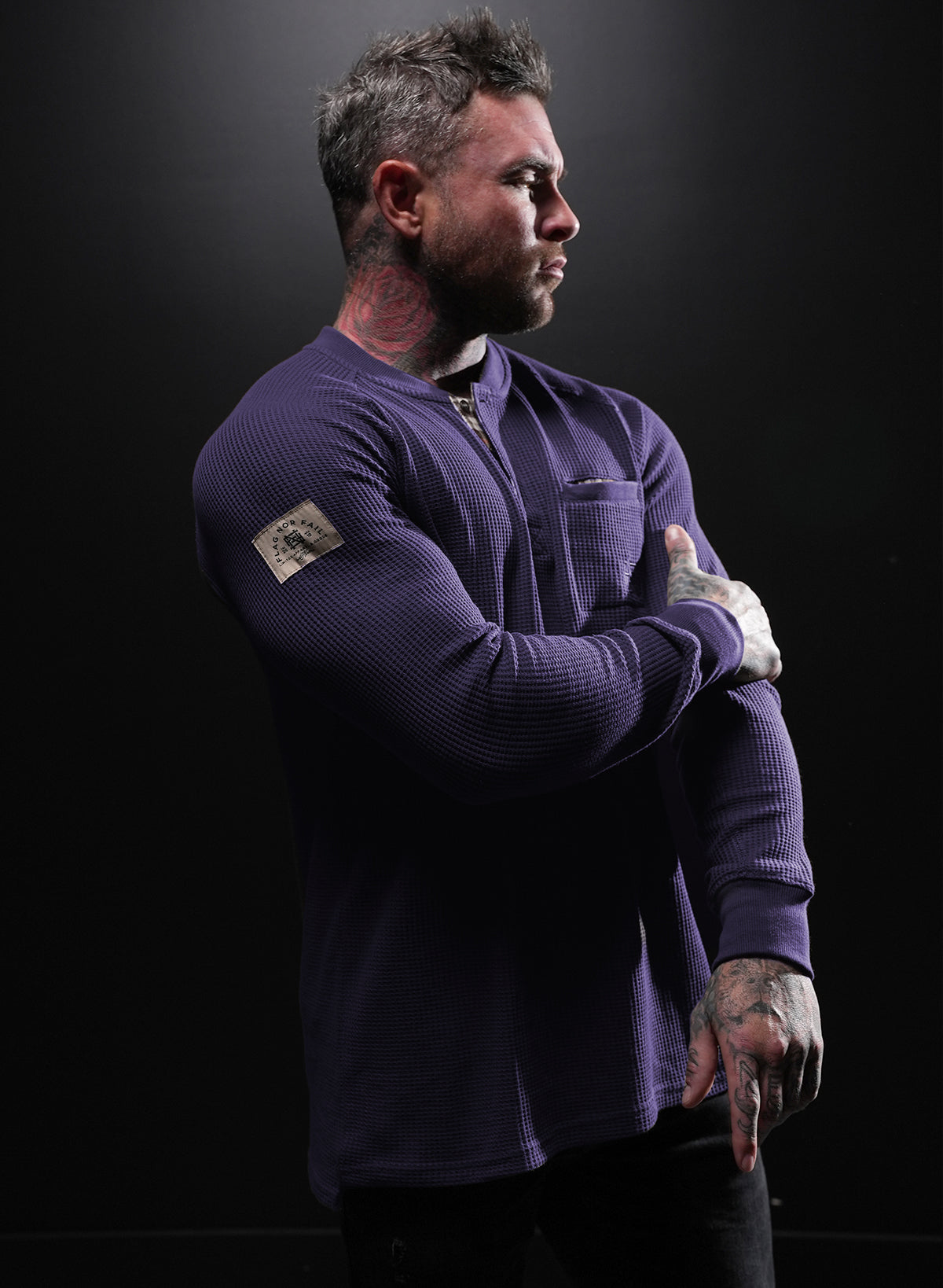 Men's Heavyweight Thermal Long Sleeve Shirt - Navy Blue, Warm Winter Base Layer for Outdoor Activities, Hiking & Cold Weather Workwear