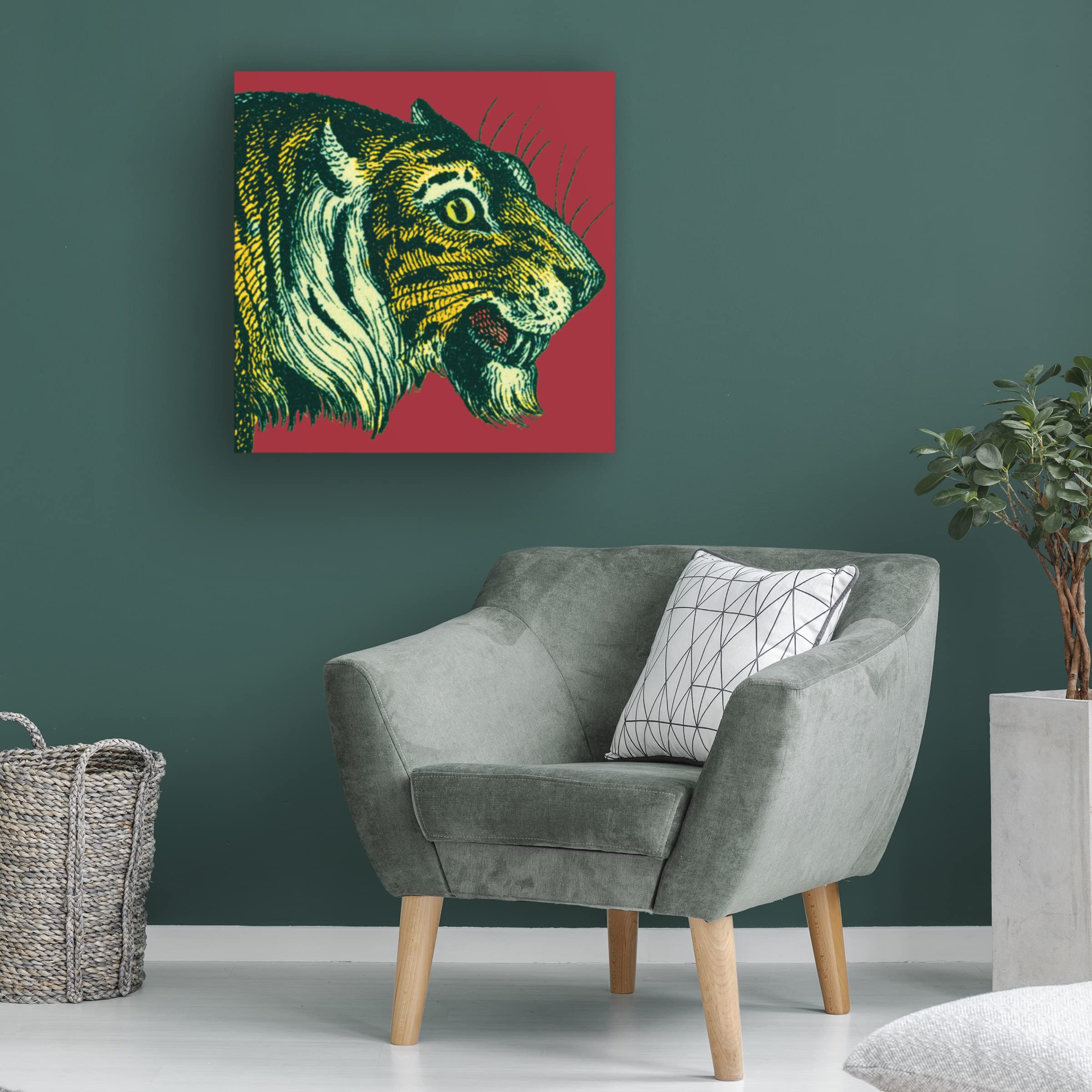 Trademark Fine Art 'Jungle Flair I' Canvas Wall Art Print by Wild Apple - Tropical Home Decor for Living Room, Bedroom & Office