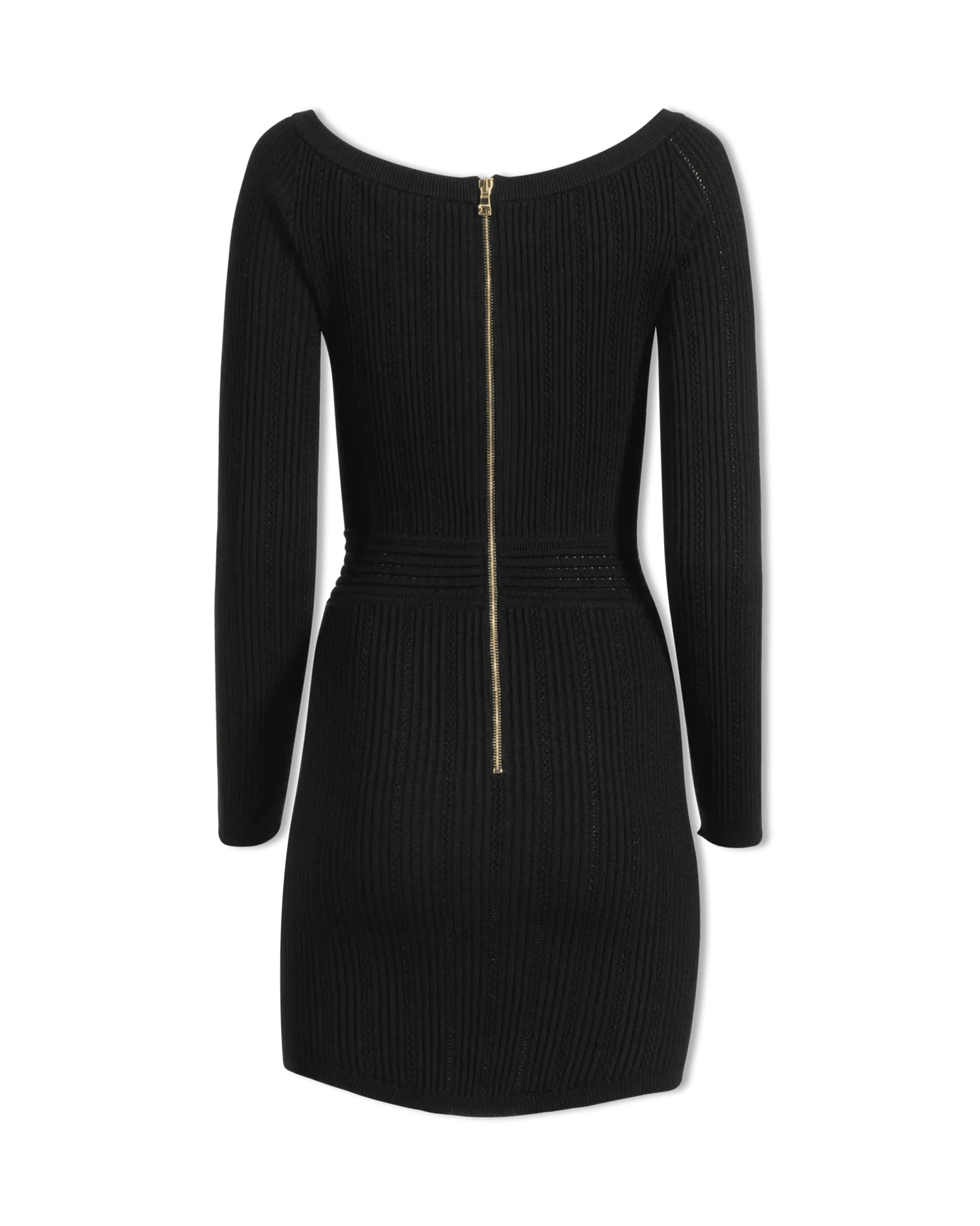 Long Sleeve Pointelle Knit Dress for Women - Breathable Lace Knit Casual Dress - Perfect for Office, Date Night & Fall Layering