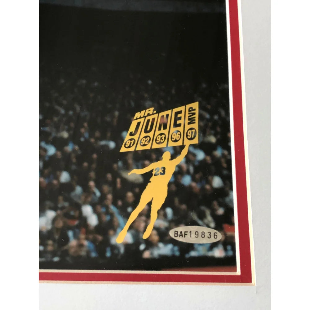Michael Jordan Signed Chicago Bulls 16x20 Framed Dunk Photo with UDA COA - Limited Edition #D/223 - Perfect for Sports Memorabilia Collections, Man Cave Decor, and Basketball Fan Gifts
