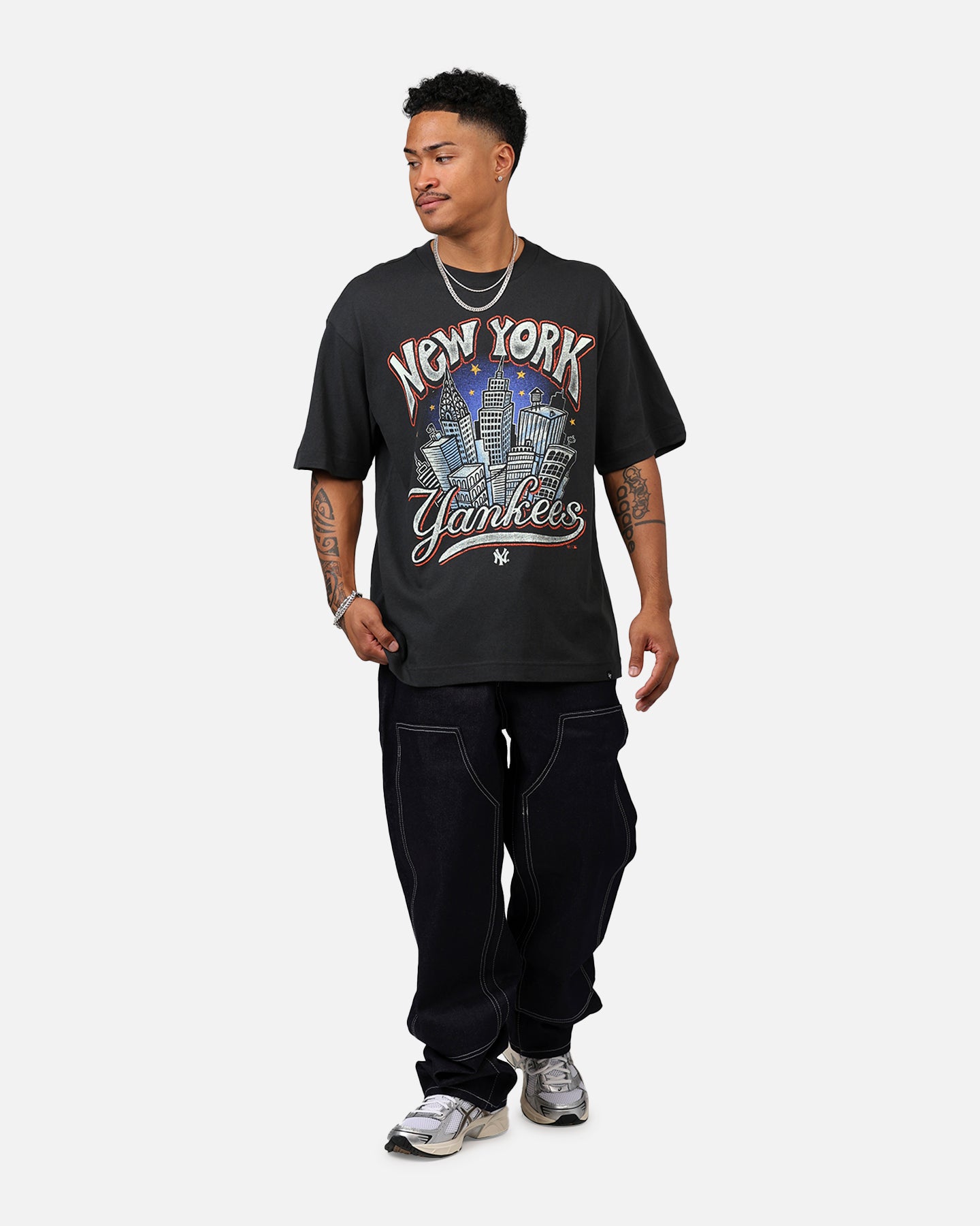 New York Yankees 'MLB Trophy Case' Premium Cotton T-Shirt for Men - Black Baseball Fan Apparel for Game Day & Casual Wear