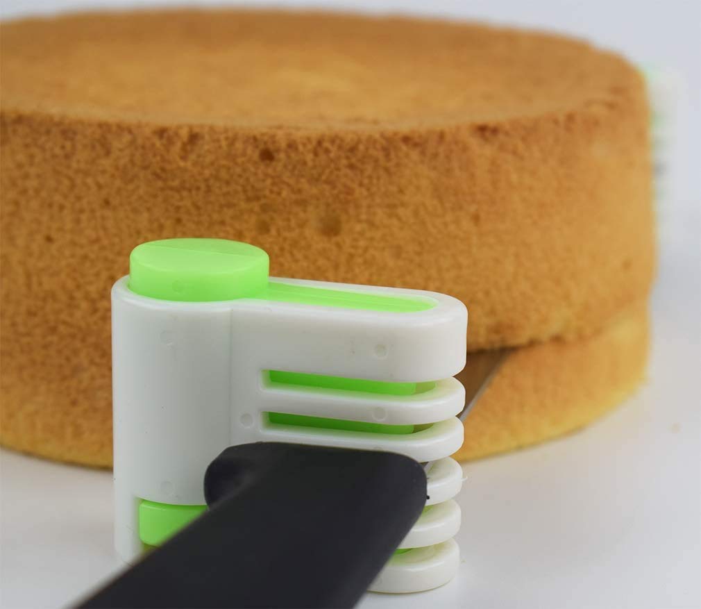 2-in-1 Adjustable Bread Slicer & Cake Cutter - Folding Sandwich Maker with Thickness Control - Perfect for Home Baking, Toast Preparation & DIY Desserts (Green)