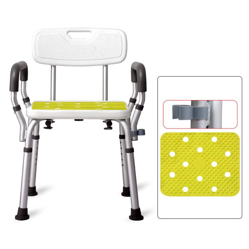Adjustable Shower Chair with Backrest - Non-Slip Bath Stool & Tub Transfer Bench for Elderly & Disabled - Safe Shower Seat for Bathroom, Spa, and Mobility Assistance