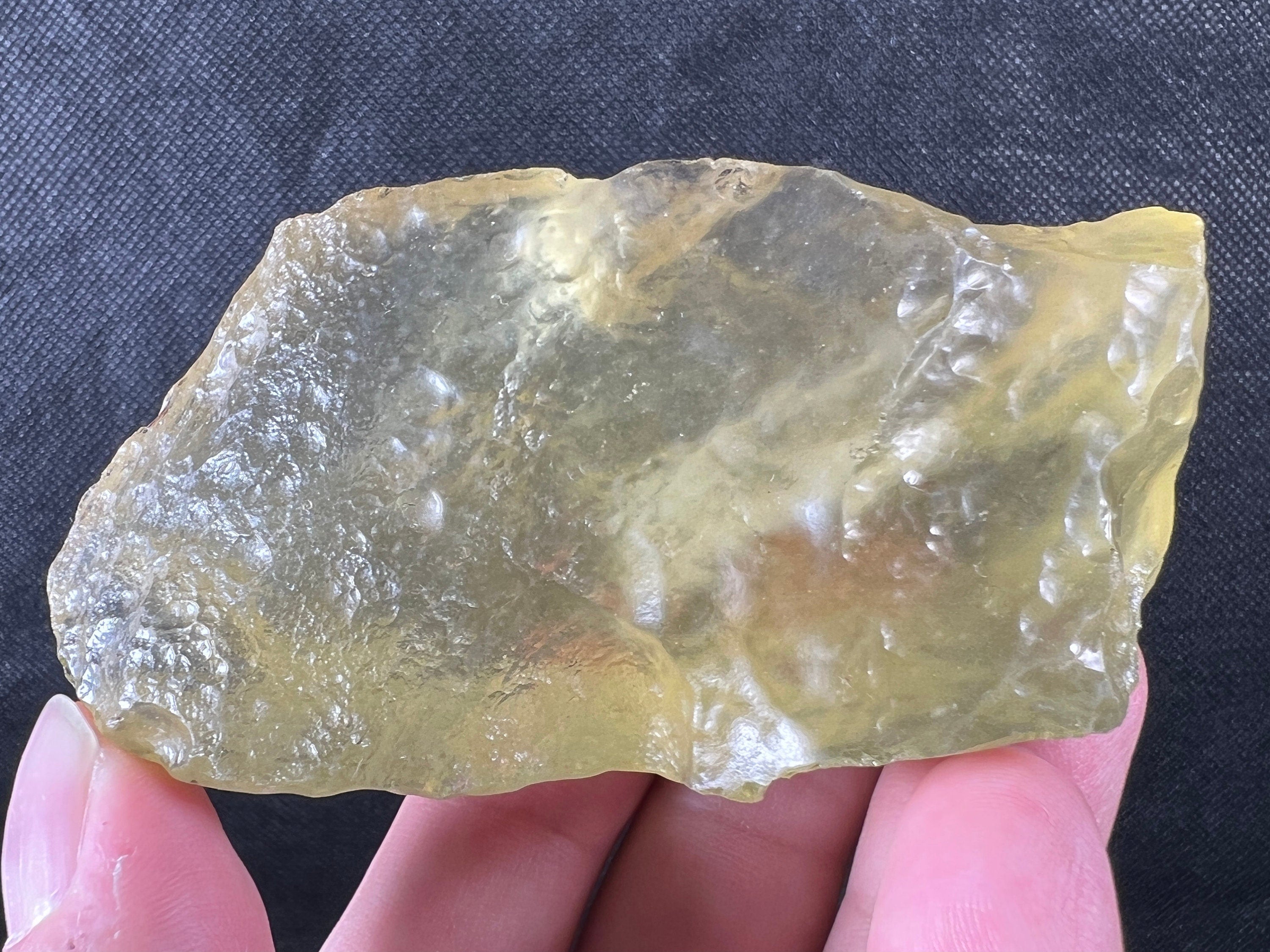 Libyan Desert Glass Raw Crystal - Rare 131.6g Natural Stone for Jewelry Making, Meditation & Home Decor | Unique Healing Crystal Gift for Collectors (L1233)
