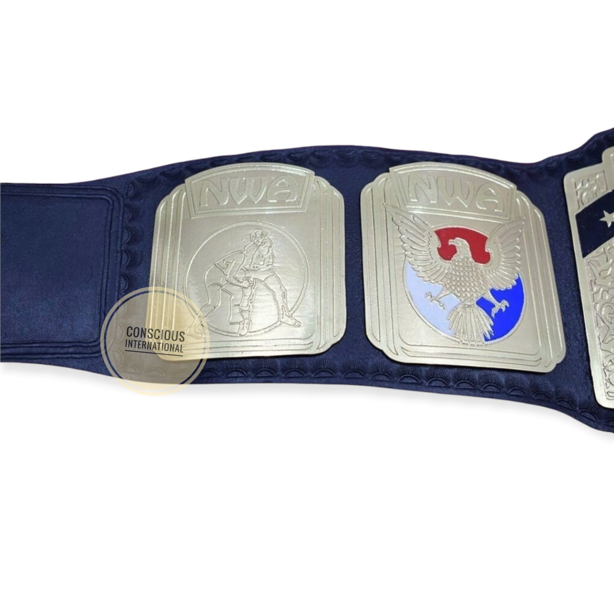 NWA North American Wrestling Heavyweight Championship Belt - Adult Size Replica - Black - One Size - Perfect for Wrestling Fans, Collectors & Cosplay Events