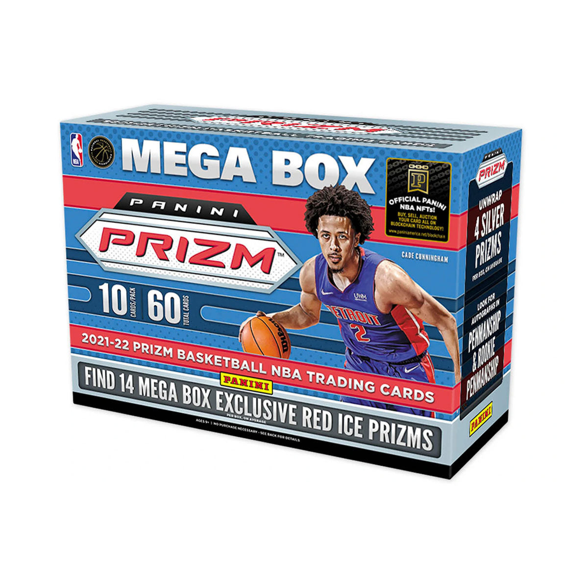 2021-2022 Panini Prizm Basketball Red Ice Mega Box - Collectible NBA Trading Cards for Sports Fans & Card Collectors - Perfect for Gifts, Investments, and Game Room Displays