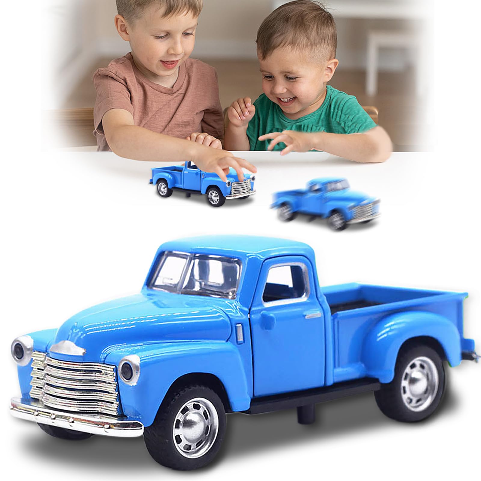 Little Blue Truck Toy - 1:32 Alloy Driveable Kids Car with Opening Doors - Best Gift for Boys & Girls Ages 2-8 - Perfect for Easter, Christmas & Birthday Presents - Great for Pretend Play, Storytelling & Early Learning Activities