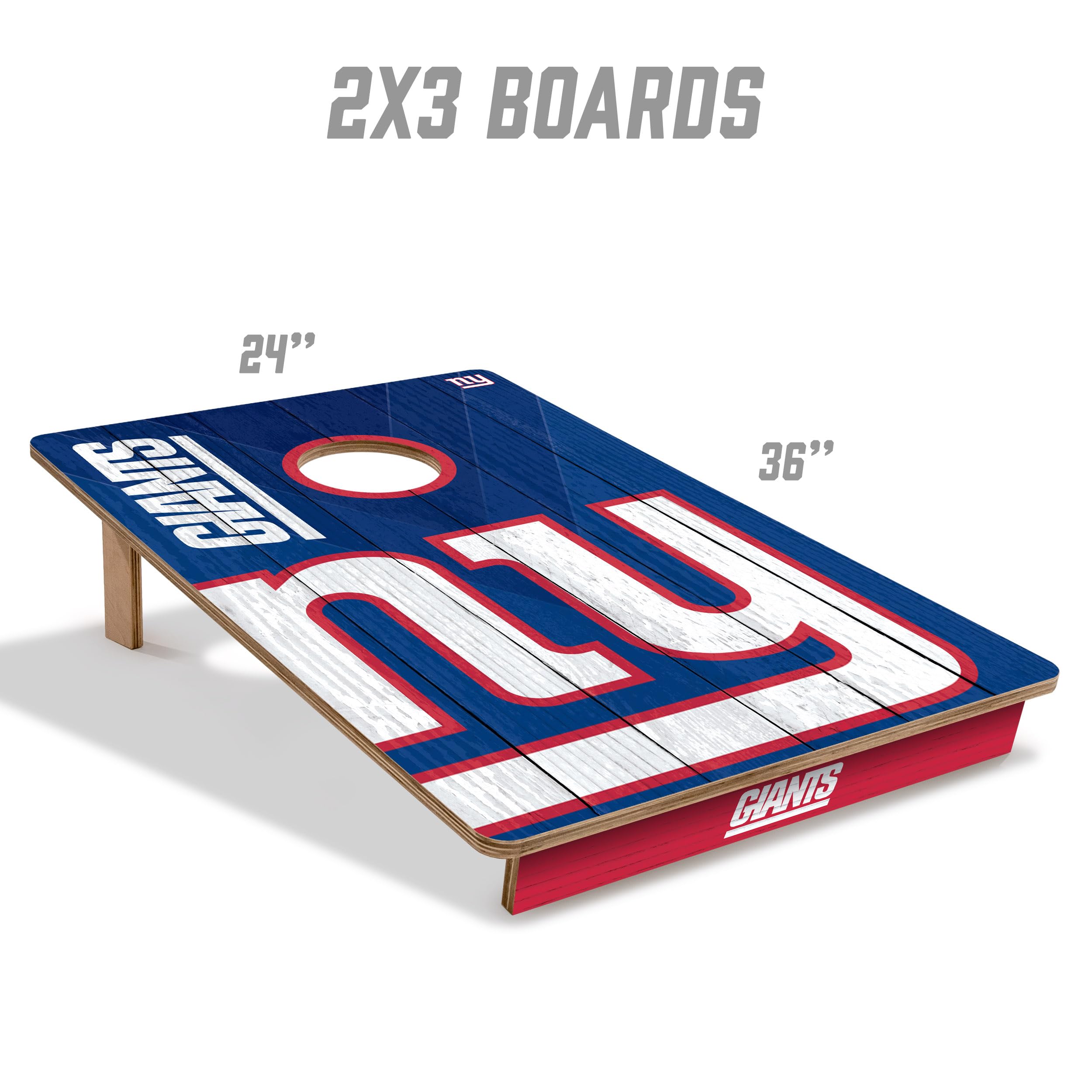 YouTheFan NFL 2' x 3' Wood Cornhole Game Set with Official Team Logo Bags - Perfect for Tailgating, Backyard Parties & Outdoor Games