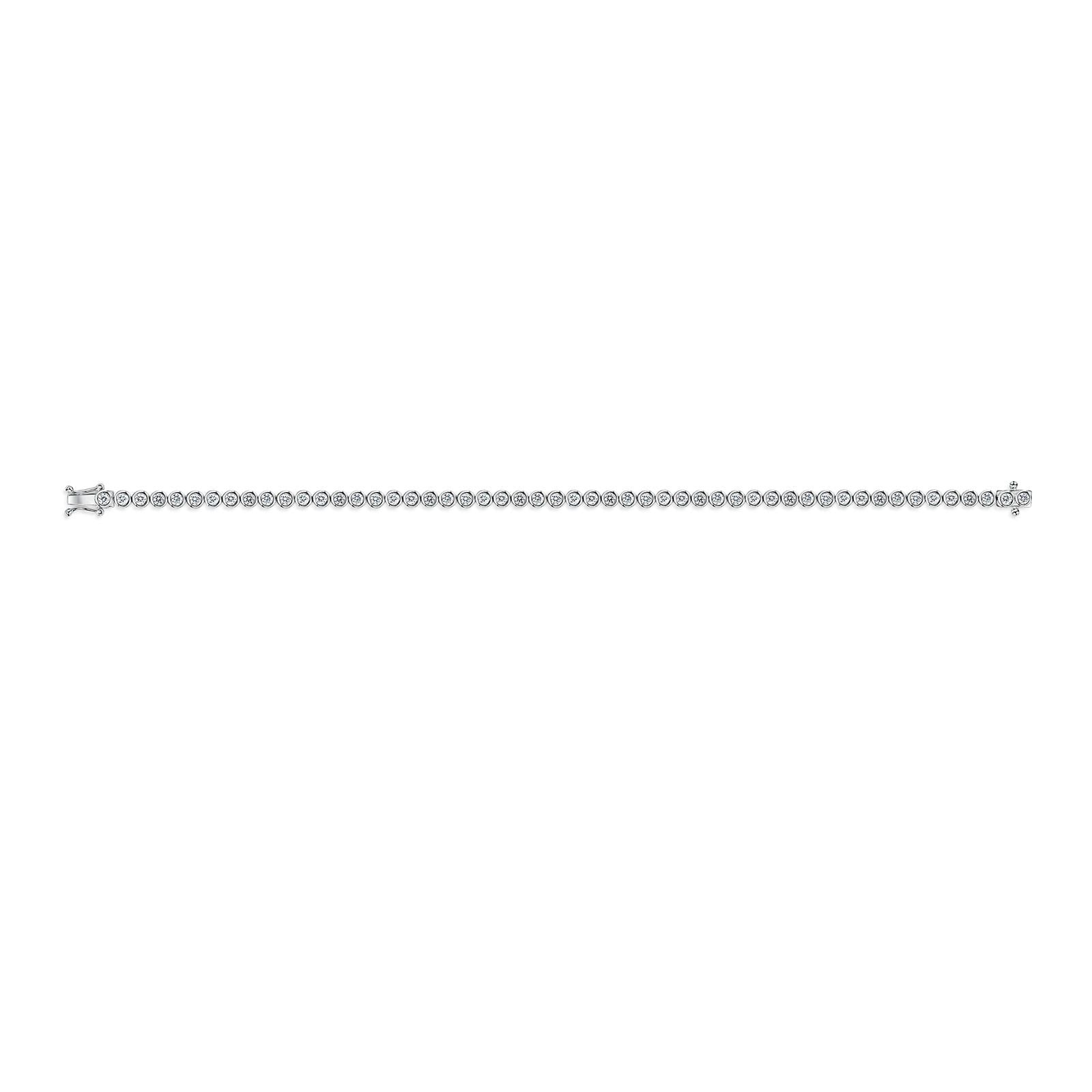 18K White Gold Brilliant Cut Diamond Tennis Bracelet 2.00ct - Elegant Jewelry for Women, Perfect for Weddings, Anniversaries & Special Occasions