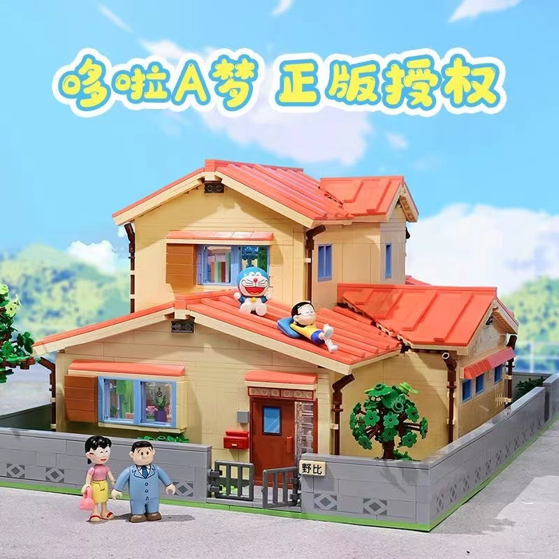 Keeppley K20422 Doraemon Nobita's House Building Blocks Set - Perfect for Kids & Collectors, Great Gift for Birthday & Christmas, Fun DIY Toy for Home Decoration & Playtime