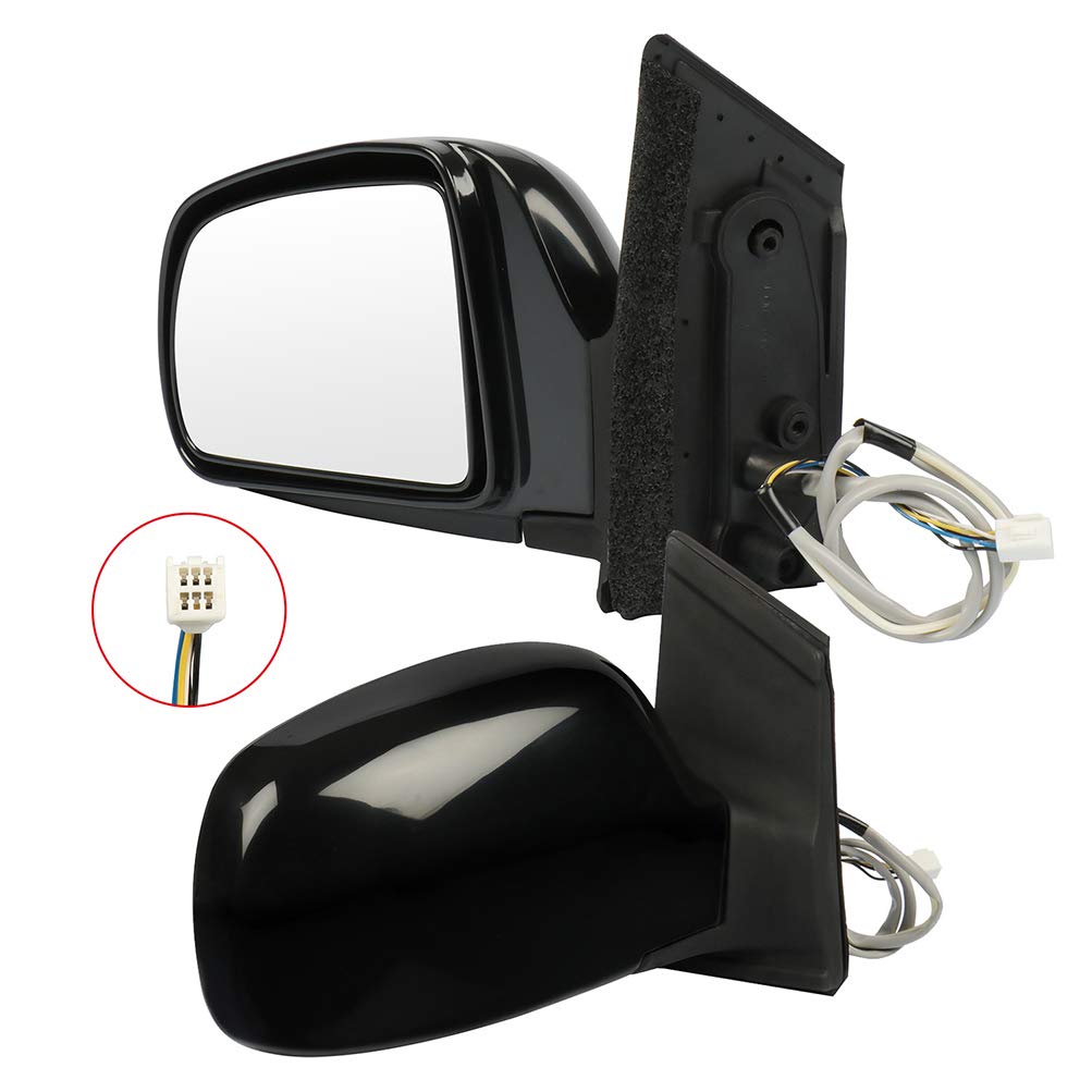 Power Heated Manual Folding Side Mirrors for 1998-2003 Toyota Sienna - Driver & Passenger Exterior Replacement Mirrors with Adjustable Features | Perfect for Winter Driving and Enhanced Safety