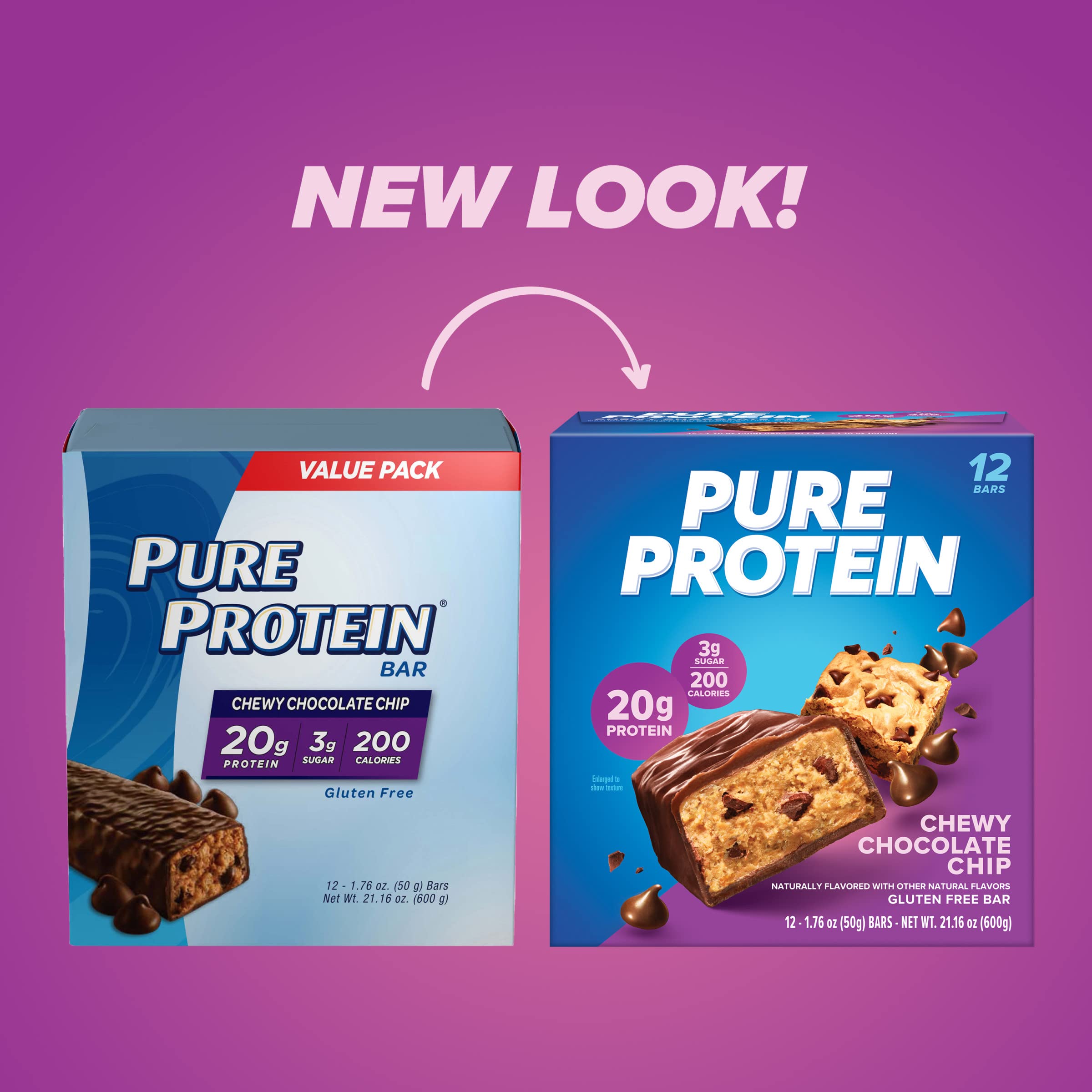 Body Fortress 100% Whey Protein Powder Chocolate 1.78lbs & Pure Protein Bars Chocolate Chip 1.76oz (12 Pack) - Post Workout Recovery & Muscle Building Supplements for Athletes & Fitness Enthusiasts