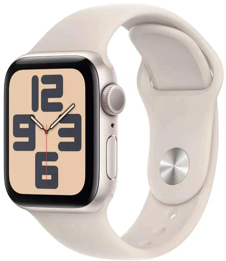 Apple Watch SE 2 (2023) 44mm GPS Smartwatch - Starlight Aluminum Case with Starlight Sport Band (MR53LL/A | MRE53CL/A) | Fitness Tracking, Heart Rate Monitor, Water Resistant for Running, Swimming & Daily Use