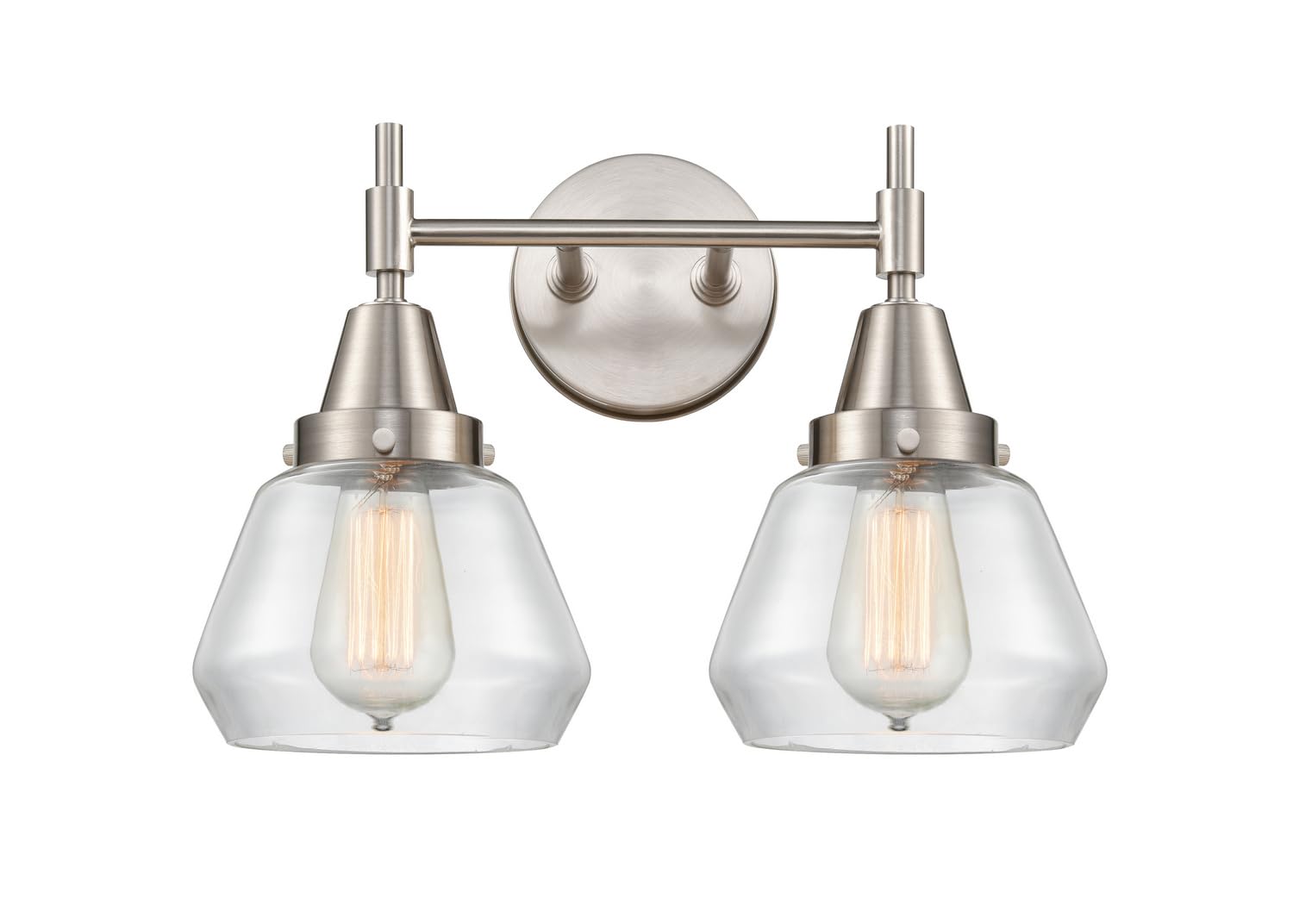 Innovations 447-2W-SN-G172-LED Transitional LED Bathroom Vanity Light Fixture - Pewter, Nickel & Silver Finish - Perfect for Modern Bathrooms, Powder Rooms & Spa-Like Retreats