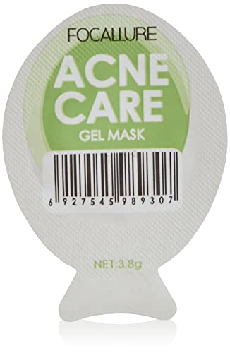 Focallure Acne Care Gel Mask - 5 Pack for Clear Skin | Hydrating & Soothing Face Mask for Oily & Sensitive Skin | Perfect for Nighttime Skincare & Post-Workout Recovery