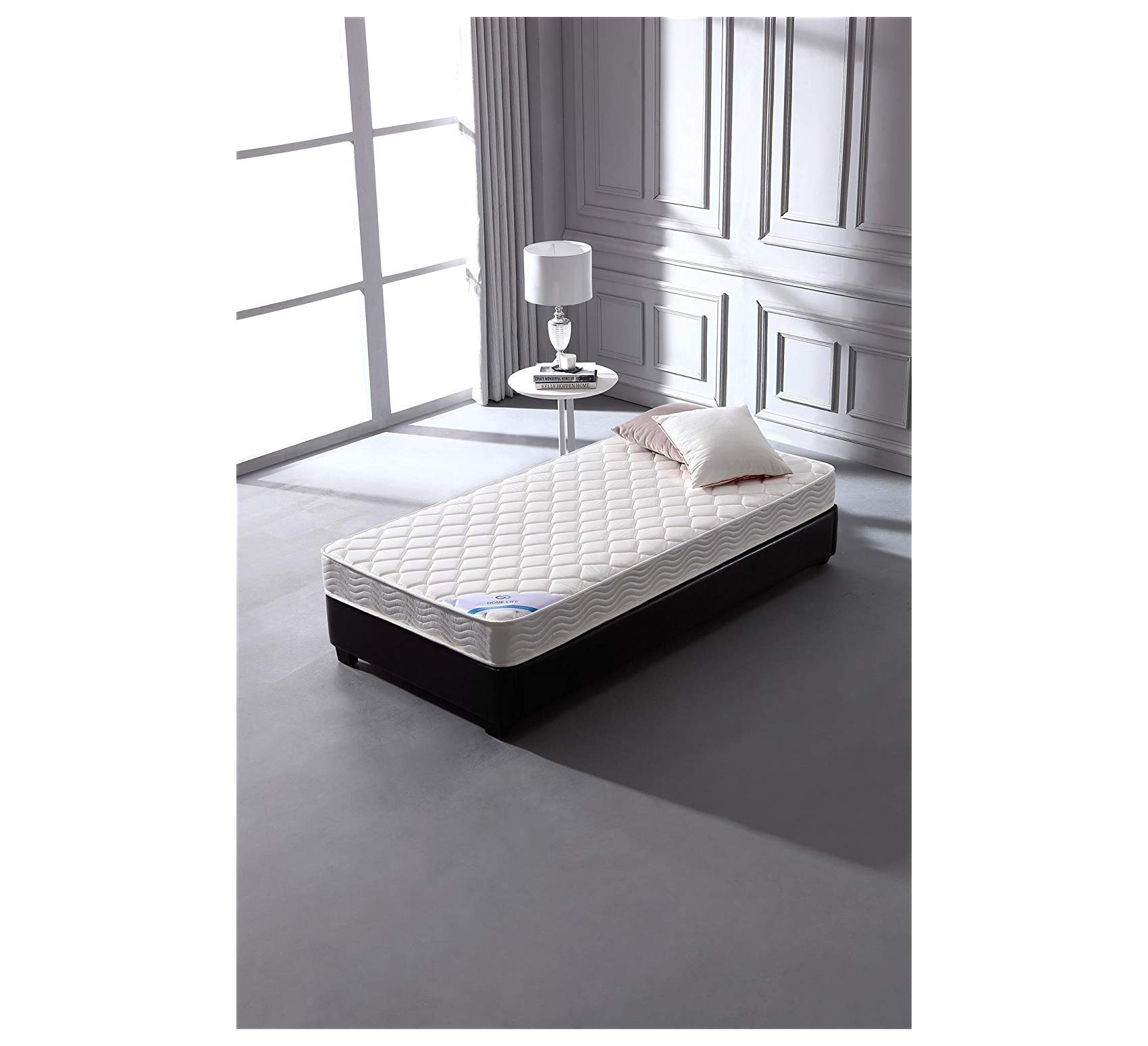 HomeLife 6-Inch Twin Size Gel Memory Foam Mattress with Pocketed Coils - Firm Support, Breathable Polyester Cover - Durable Innerspring Mattress for Kids, Teens & Guest Rooms (White) - Perfect for Dorm Beds, Daybeds and Trundle Frames