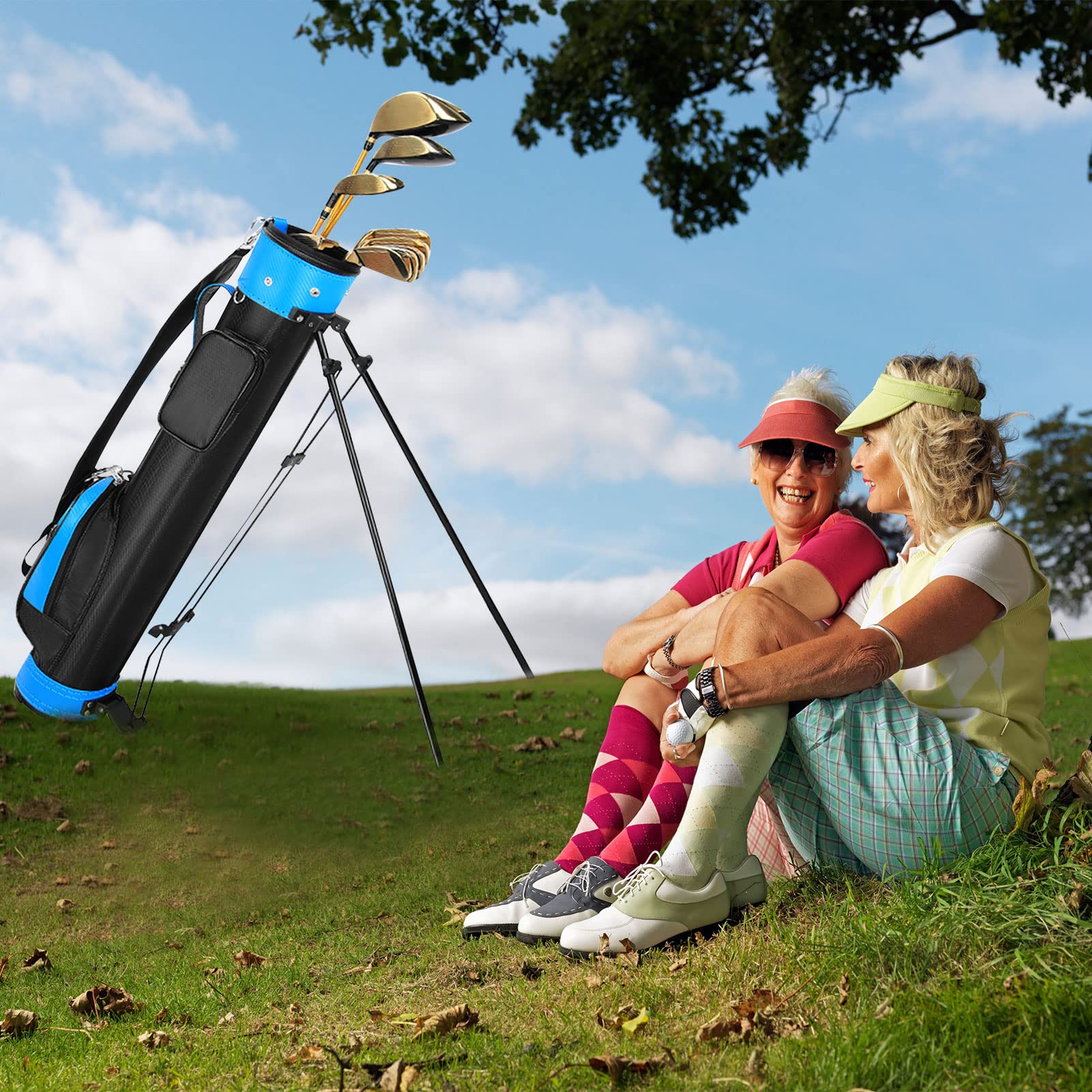 Premium Golf Stand Bag for Men & Women - Lightweight, Durable & Waterproof - Easy to Carry Sunday Golf Bag for Course & Travel - Perfect for Weekend Golfers & Frequent Travelers