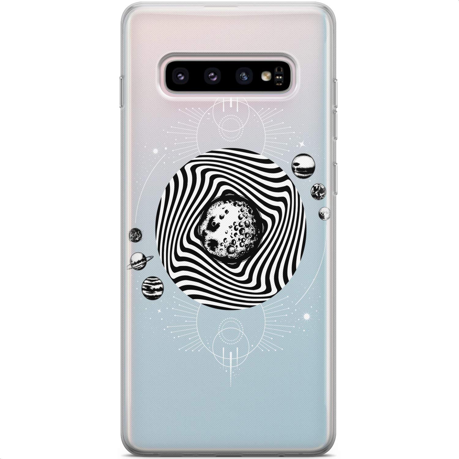 Samsung Galaxy S24 S23 Ultra S22 S21 FE S20 S10 Phone Case - Lightweight Slim Protective TPU Silicone Cover with Celestial Planets Design for Women | Perfect for Everyday Use, Travel & Gift Giving