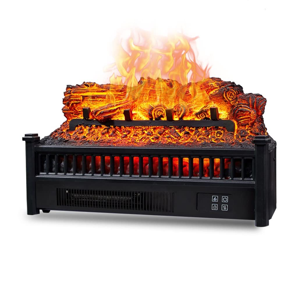 Electric Fireplace Insert - 3D Simulation Flame Heater with Charcoal Brazier Design for Home, Living Room, Study & Office - Portable Decorative Heating Solution with Atomizing Technology - Perfect for Winter Warmth and Cozy Ambiance