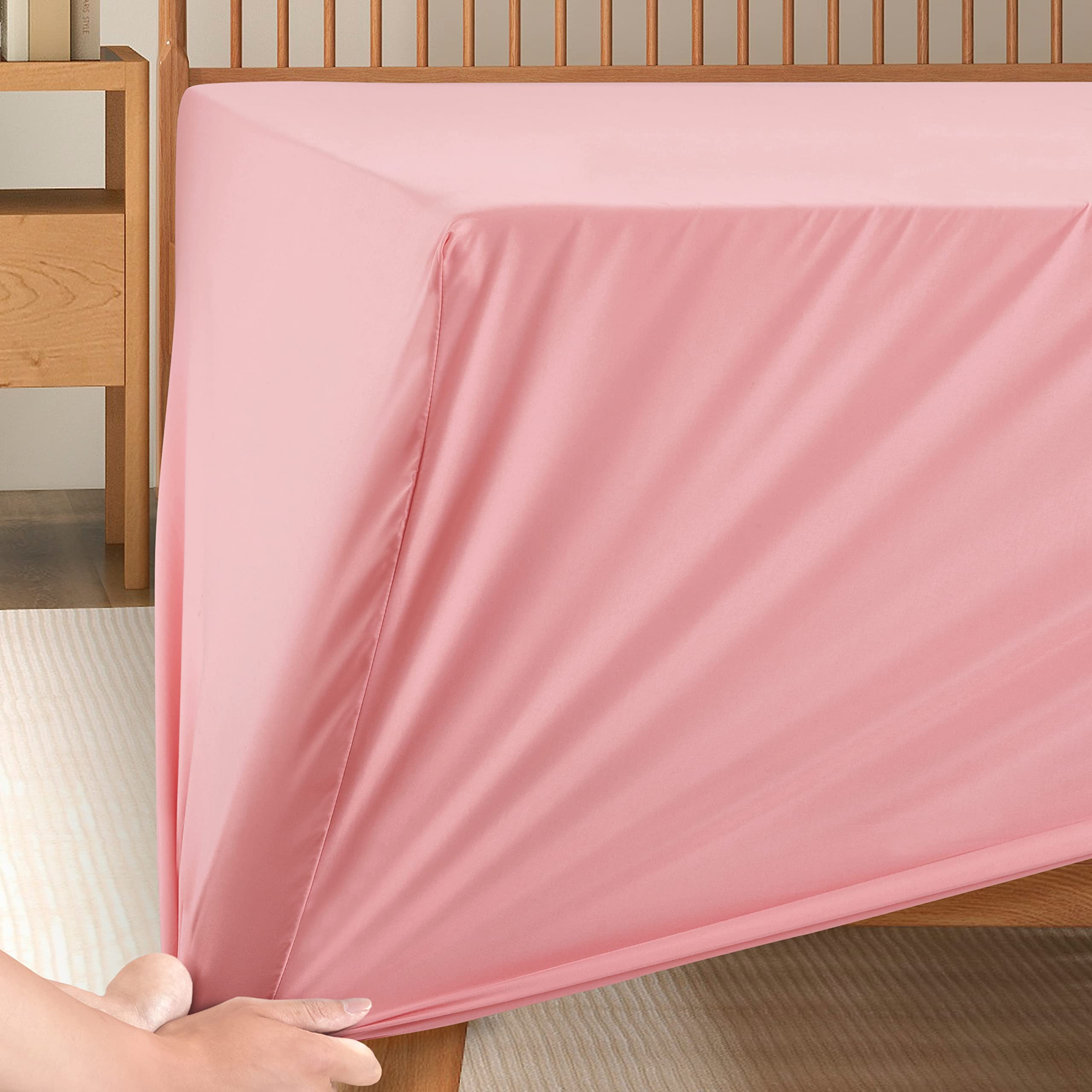 Manyshofu King Extra Deep Pocket Fitted Sheet - 1800 Thread Count Luxury Microfiber Bedding for 18-24 Inch Mattress, Blush Pink, King Size | Perfect for Hotels, Guest Rooms & Comfortable Home Use