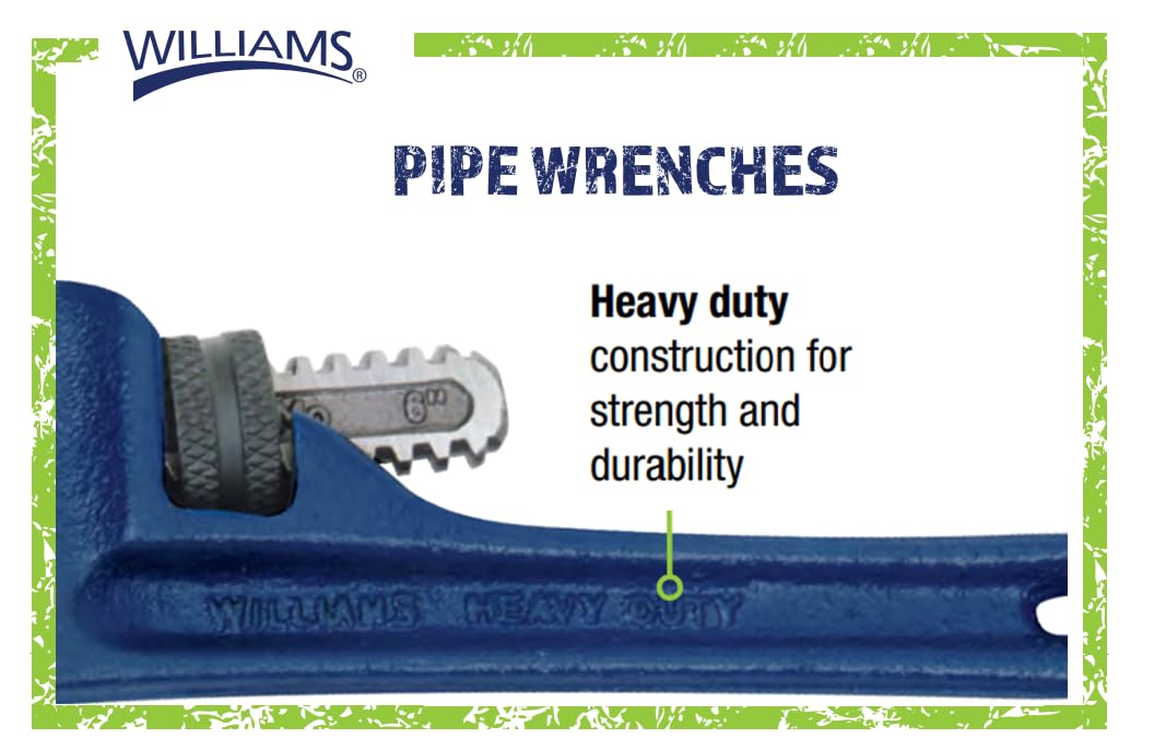 Williams 13542 3-Piece Aluminum Pipe Wrench Set - Heavy Duty Plumbing Tools for Home Repair, Industrial Maintenance & DIY Projects