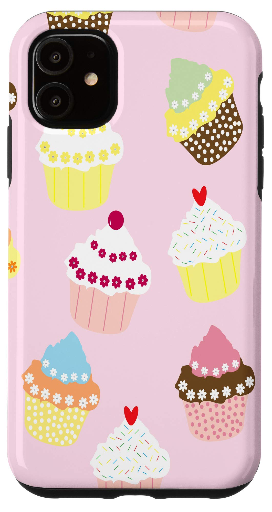 iPhone 11 Case with Cute Cupcake Design - Soft Pink Protective Phone Cover for Women & Girls - Perfect for Everyday Use, School, Work & Travel