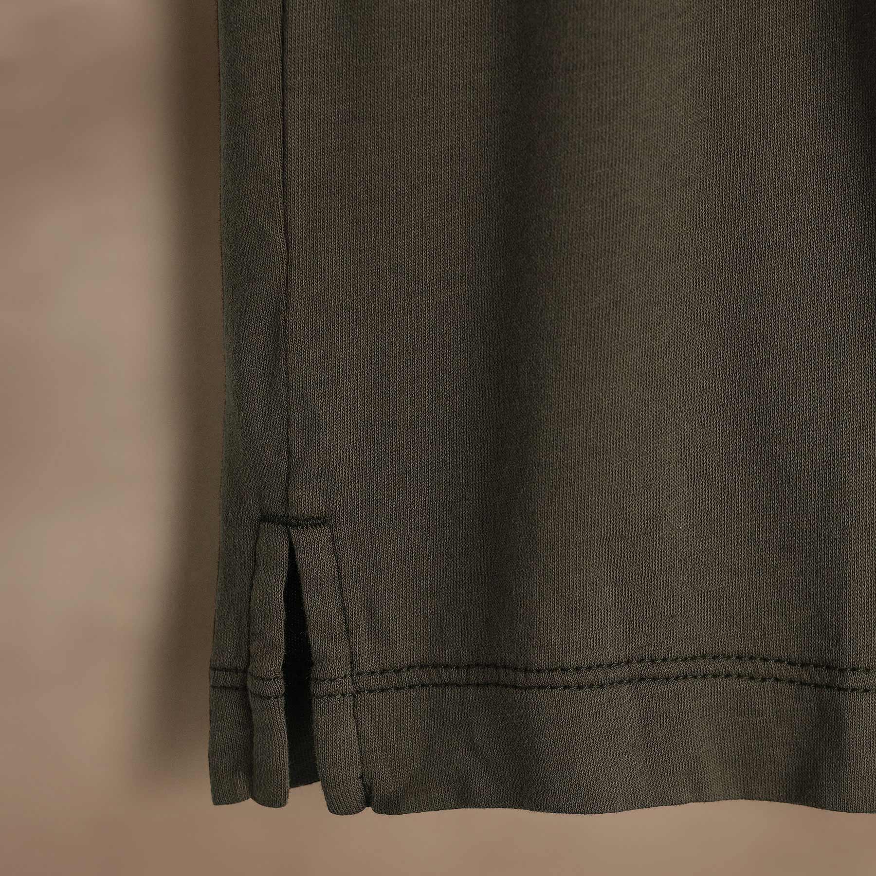 Brushed Lotus Polo Shirt for Men - Soft Cotton Army Green Casual Wear - Perfect for Office, Golf & Outdoor Activities
