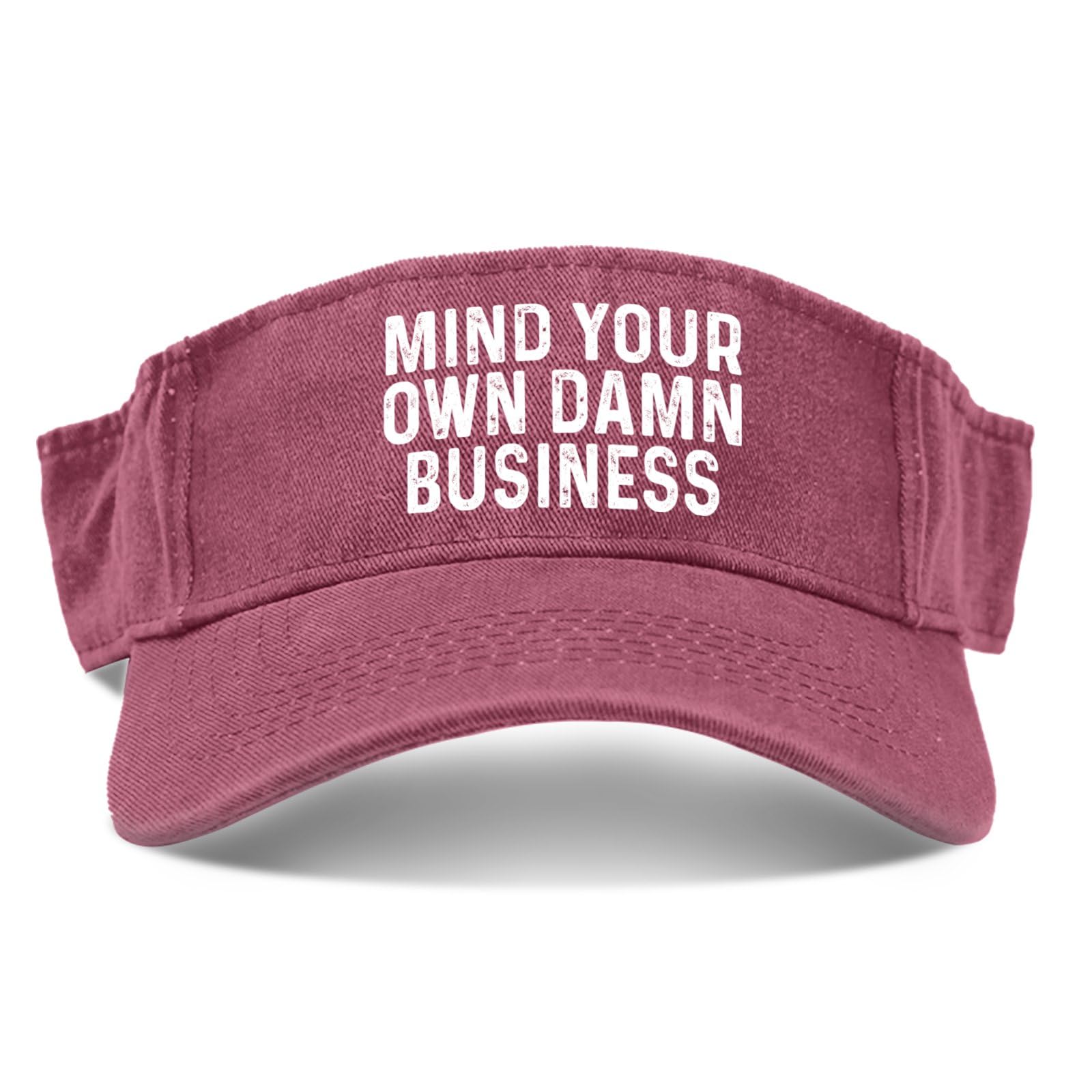 Mind Your Own Damn Business Baseball Cap - Sun Visor for Teens & Golf Hats - UV Protection Cool Adjustable Deep Rose Pink Hat - Perfect for Golf, Running, Outdoor Sports & Summer Fashion
