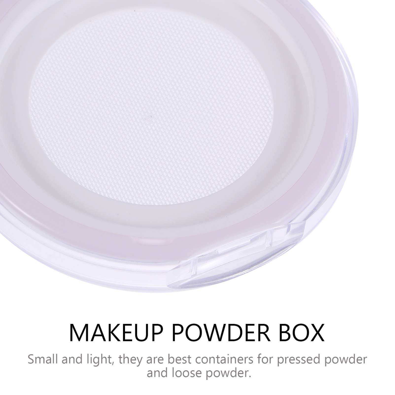 Lurrose 2Pcs Empty 5g Powder Puff Container - Reusable Loose Powder Compact Case with Mirror, Net Sifter & Puff | Travel Makeup Organizer for Mineral Foundation, Setting Powder & Blush | Perfect for Home, Travel & Professional Makeup Kits