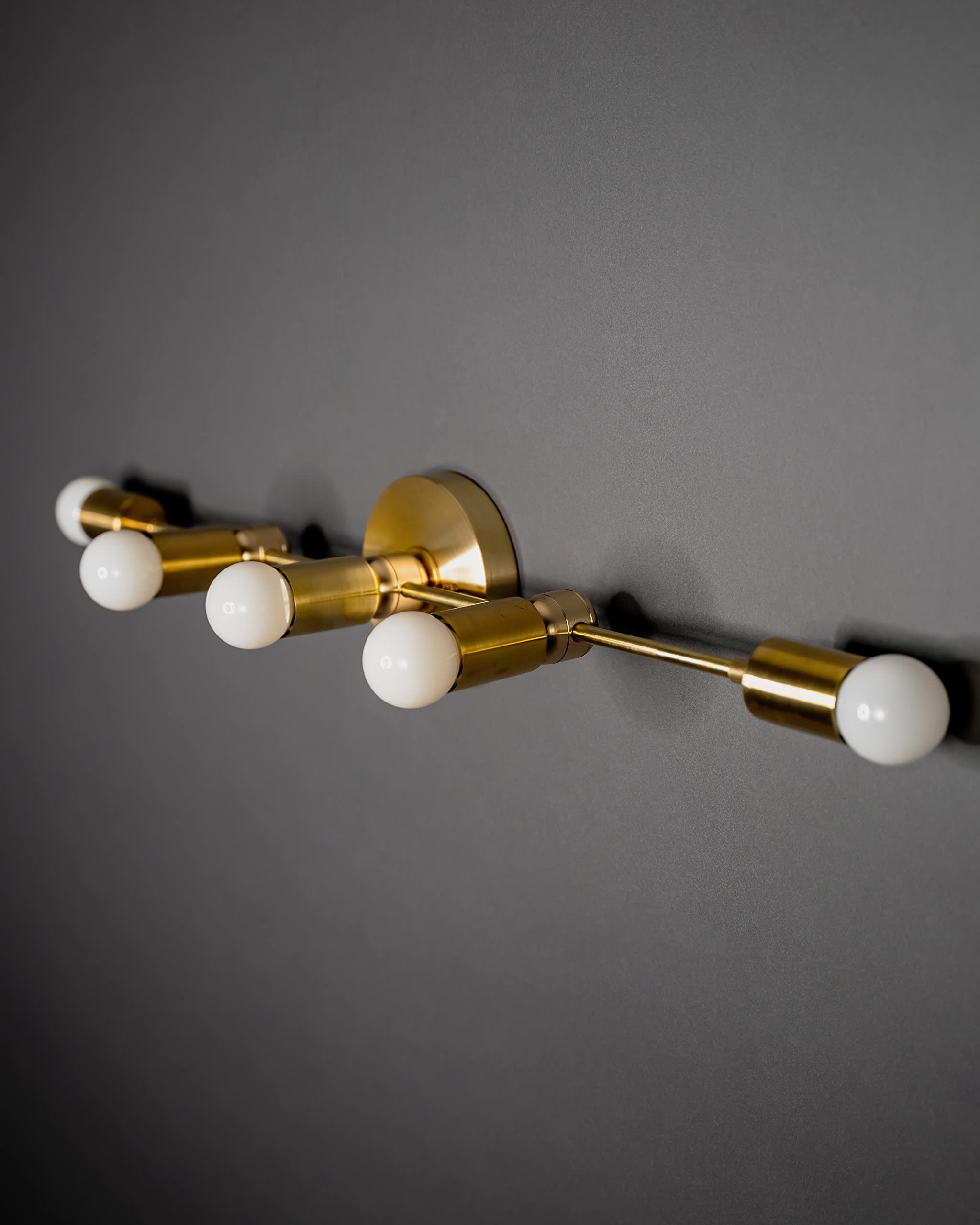 Artemis Modern 5-Light Wall Sconce - Mid Century Industrial Vanity Lighting for Bathroom, Bedroom & Hallway - Abstract Art Design Fixture with Adjustable Bulbs
