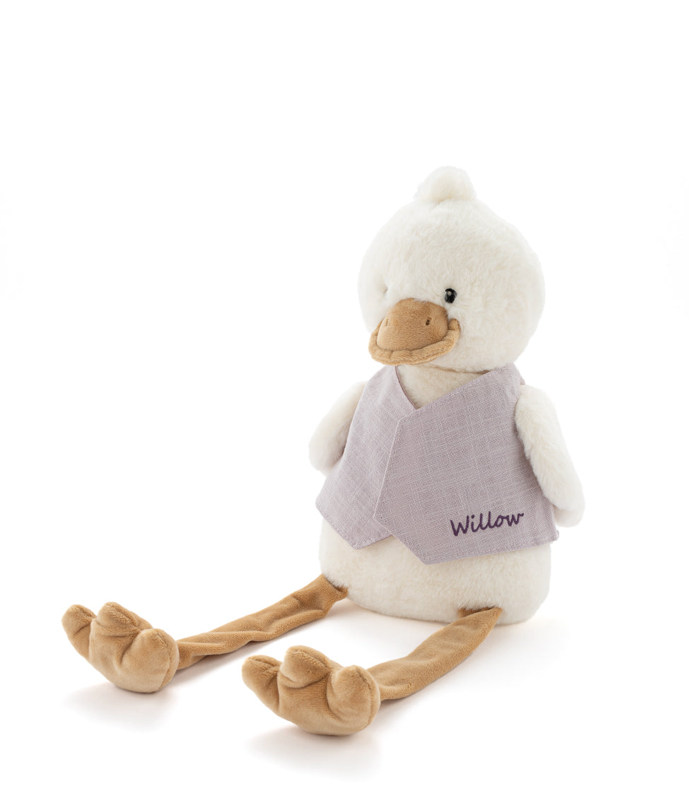 Big Bill the Duck Plush Toy - Soft & Cuddly Lilac Stuffed Animal for Kids, Perfect for Bedtime, Gifts & Nursery Decor