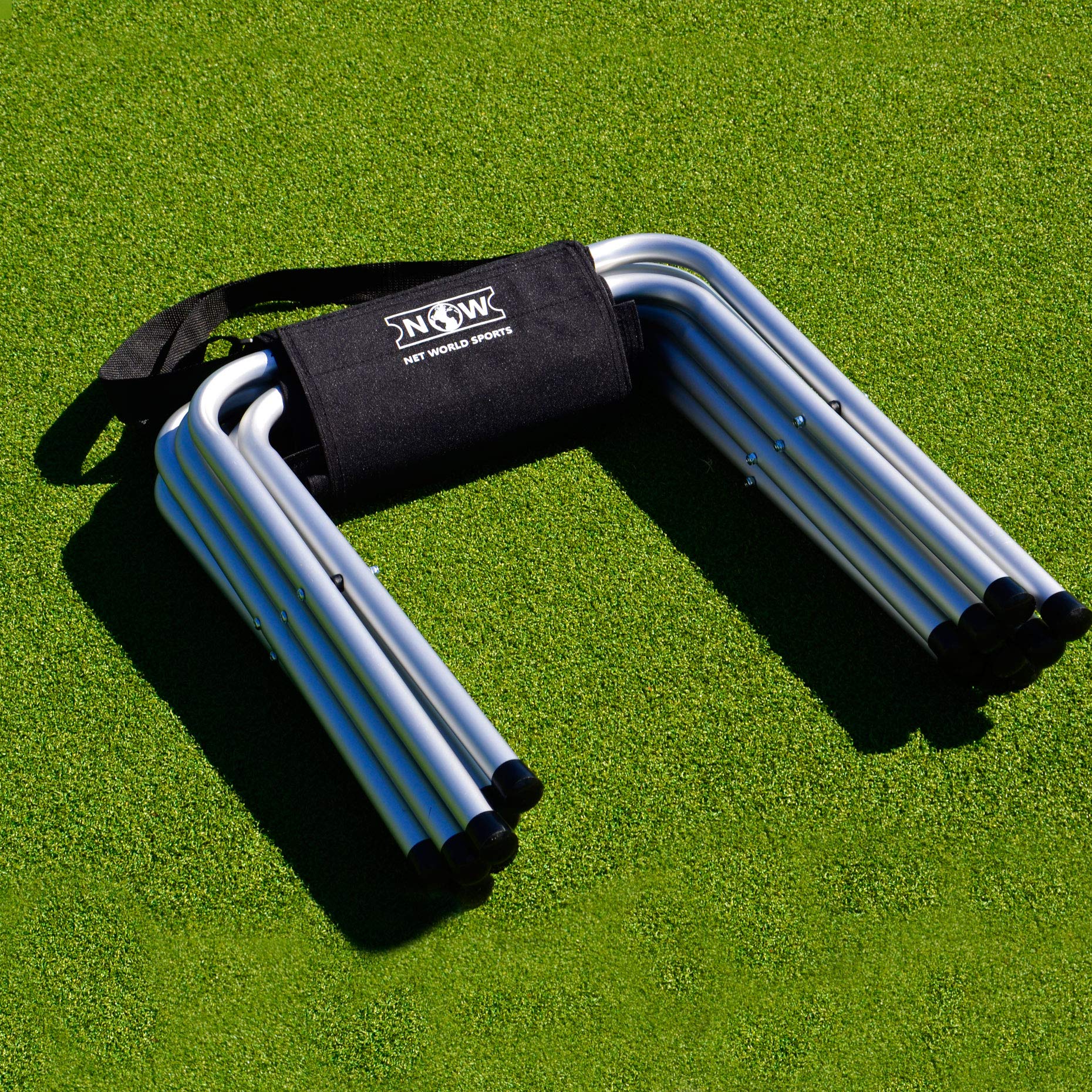 FORZA Portable Aluminum Team Benches - 4, 8 & 12 Seat Folding Benches for Soccer, Sports & Outdoor Events | Lightweight Subs Bench with Carry Bag | Perfect for Coaches, Players & Spectators (8-Seater, Without Shelter)