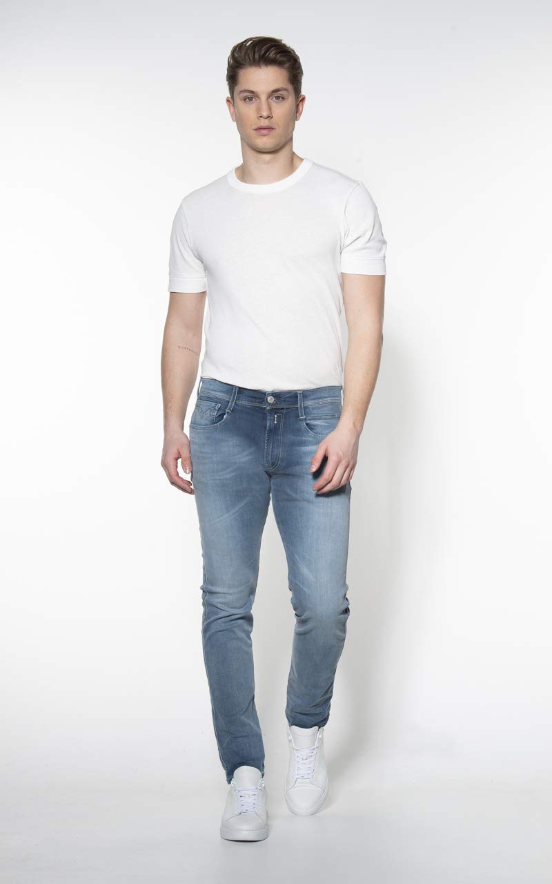 Replay Men's Modern Slim Fit Stretch Jeans - Comfortable & Stylish for Casual Wear, Work & Everyday Outfits