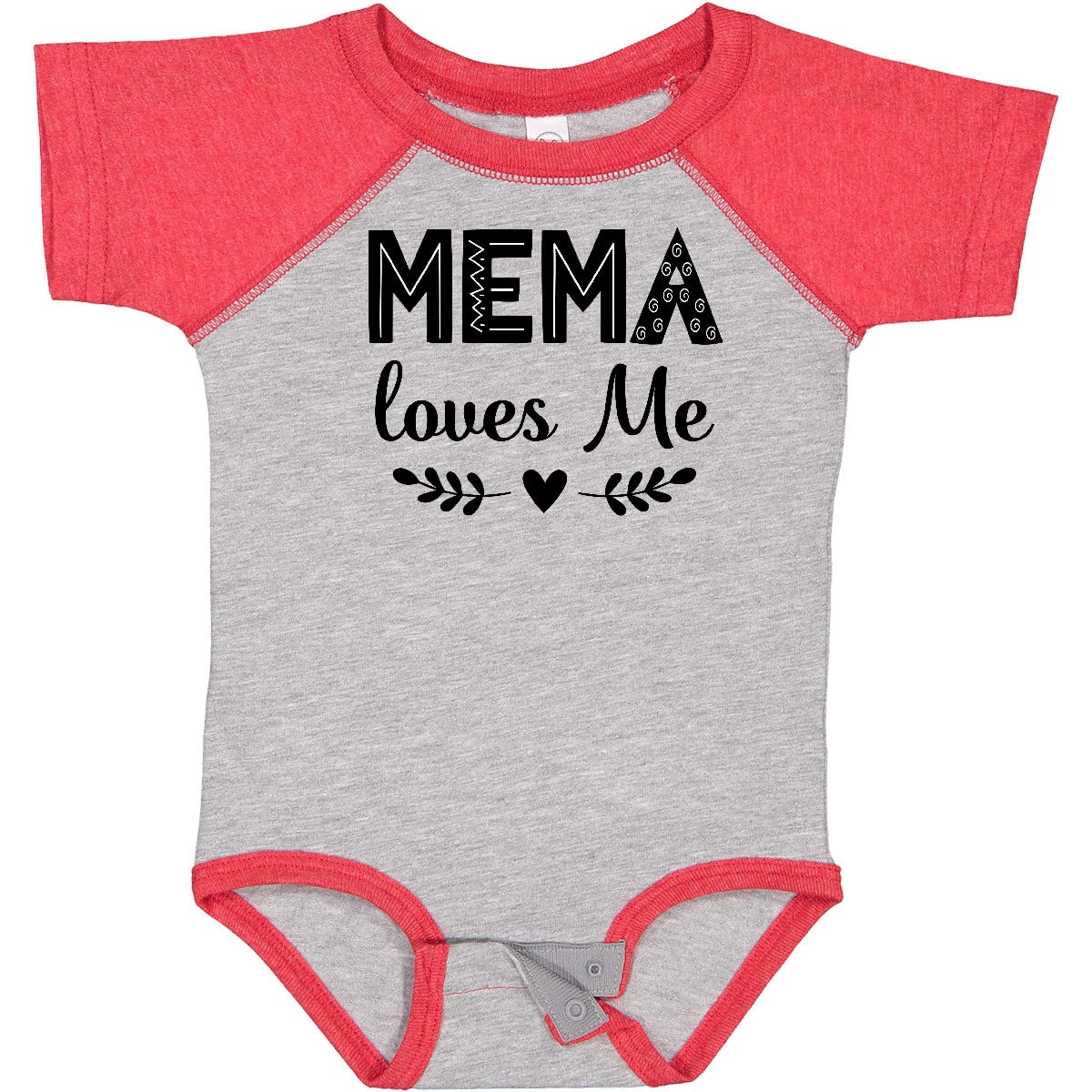 Inktastic Mema Loves Me Baby Bodysuit - Soft Cotton Onesie for Newborns & Infants - Perfect for Family Photos, Holidays & Everyday Wear