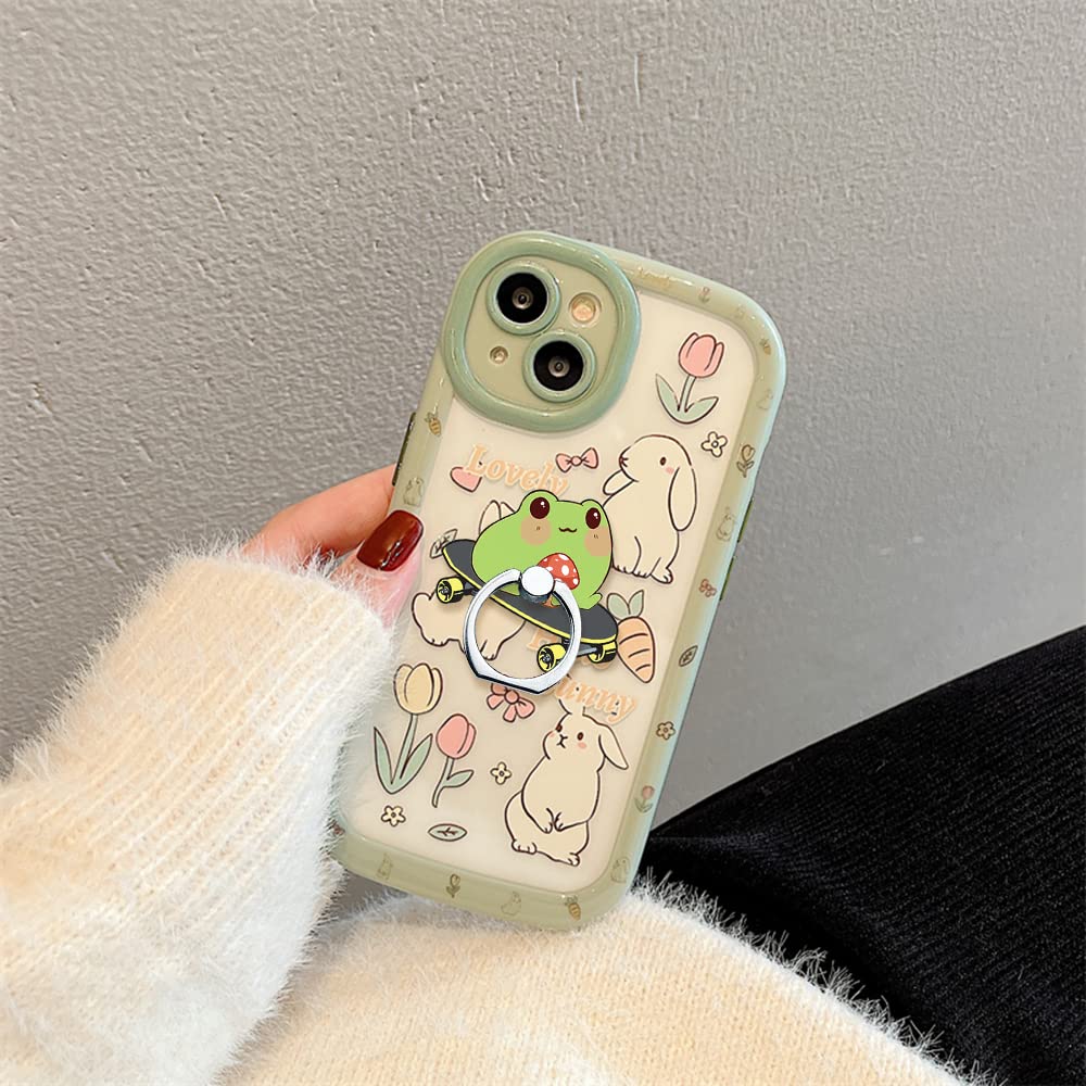 Cute Frog Phone Ring Holder Stand - 360° Rotating Finger Grip for Cell Phones, Smartphones & Tablets | Perfect for Hands-Free Viewing, Selfies & Secure Grip (Frog Design)