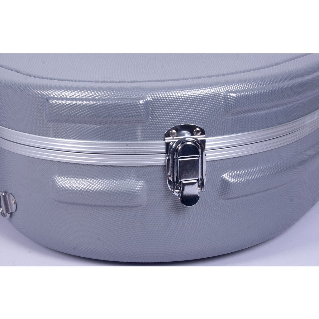 Crossrock 335 Semi-Hollow Electric Guitar Case - Silver with Backpack Option | Durable Protection for Travel & Stage Performances