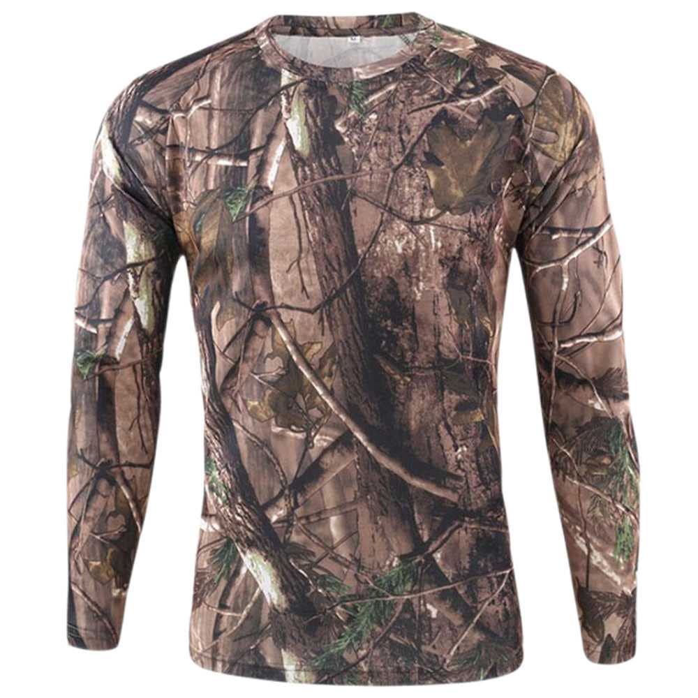 Men's Long Sleeve Camouflage Tactical T-Shirt - Quick Dry Military Shirt for Hunting, Camping & Outdoor Activities | Durable Performance Shirt for Hiking, Airsoft & Adventure Sports