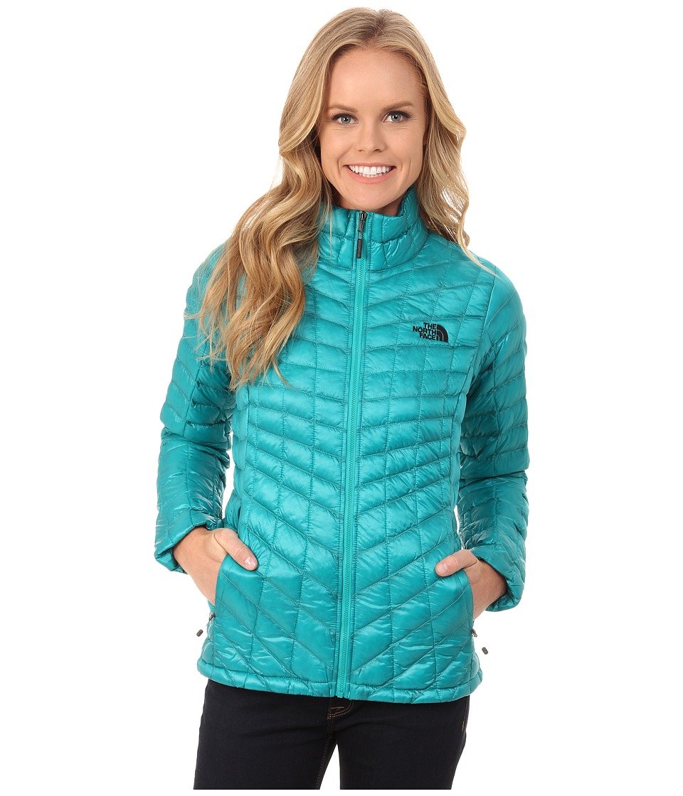 The North Face Women's Thermoball Full Zip Jacket - Lightweight Insulated Winter Coat, Water-Resistant, Kokomo Green, Size Small - Perfect for Hiking, Skiing & Cold Weather Outdoor Activities
