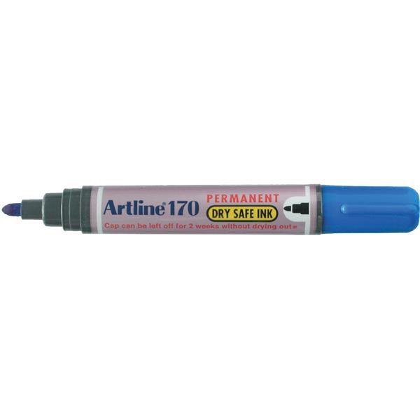 Artline 170 Fine Tip Permanent Marker - Blue Ink for Office, School & Home Use - Ideal for Labeling, Crafting & Writing on Various Surfaces
