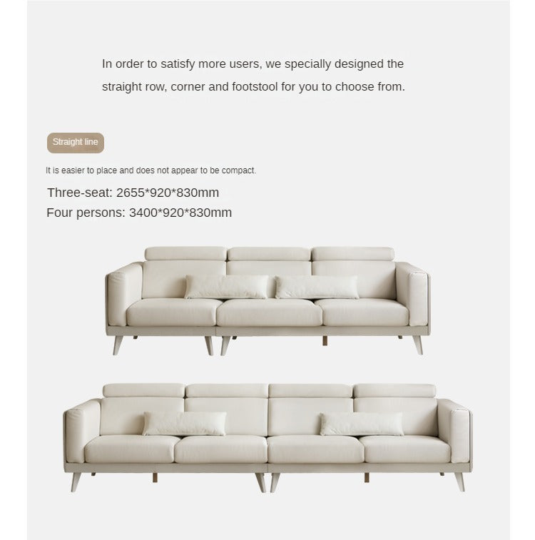 Luxury Oak Solid Wood Modern Fabric Sofa - Elegant Living Room Furniture for Home & Office Comfort