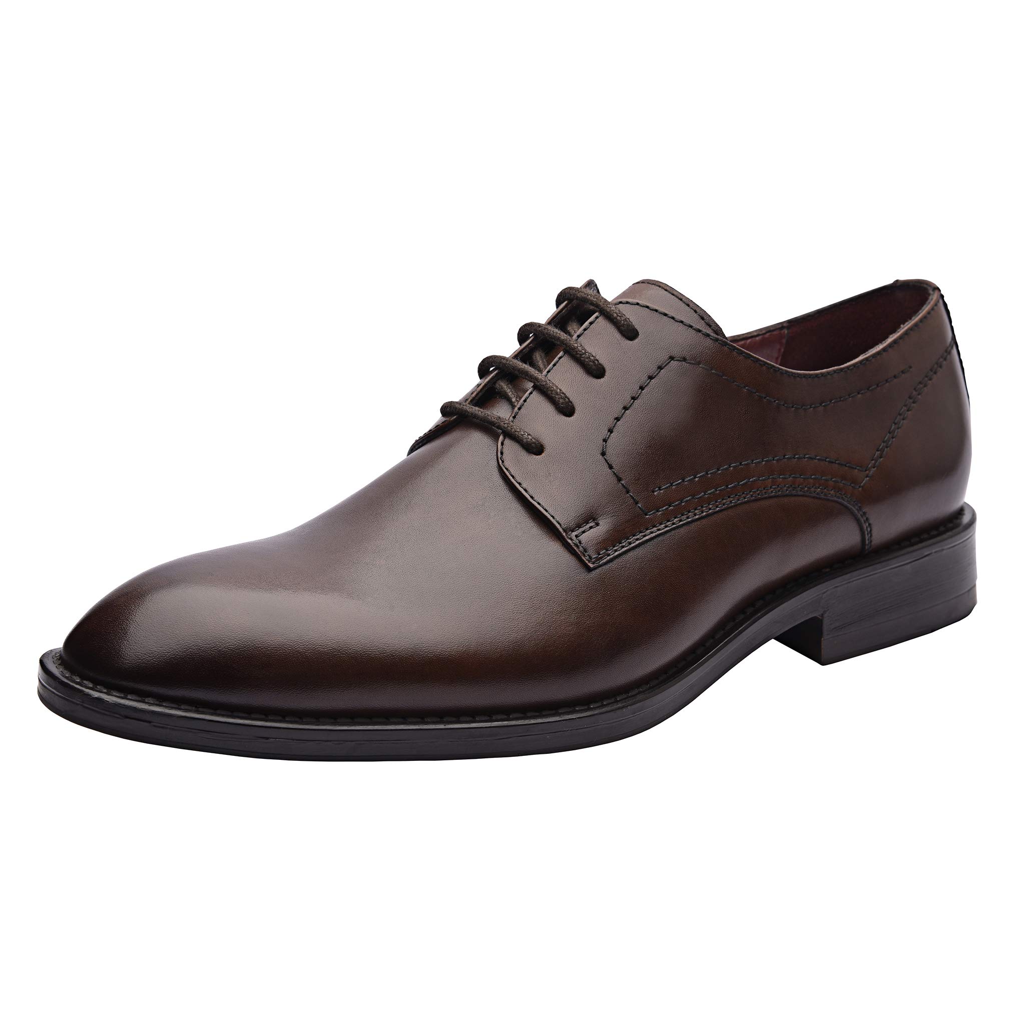 Genuine Leather Men's Dress Shoes - Classic Derby Oxford Business Shoes for Men | Formal Office Wear & Wedding Occasions