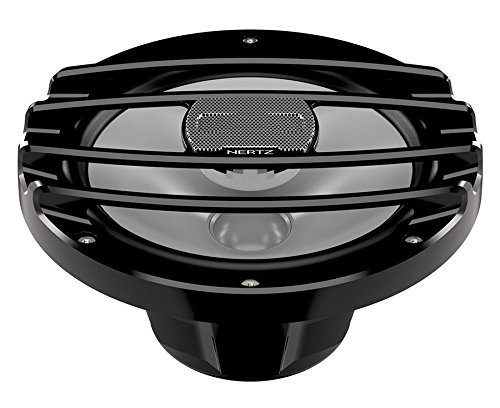 HERTZ HMX 8 S-LD RGB LED 8-Inch 200W 4-Ohm Marine Coaxial Speakers (Black) - Waterproof Boat Audio for Outdoor, Marine, and Off-Road Vehicles