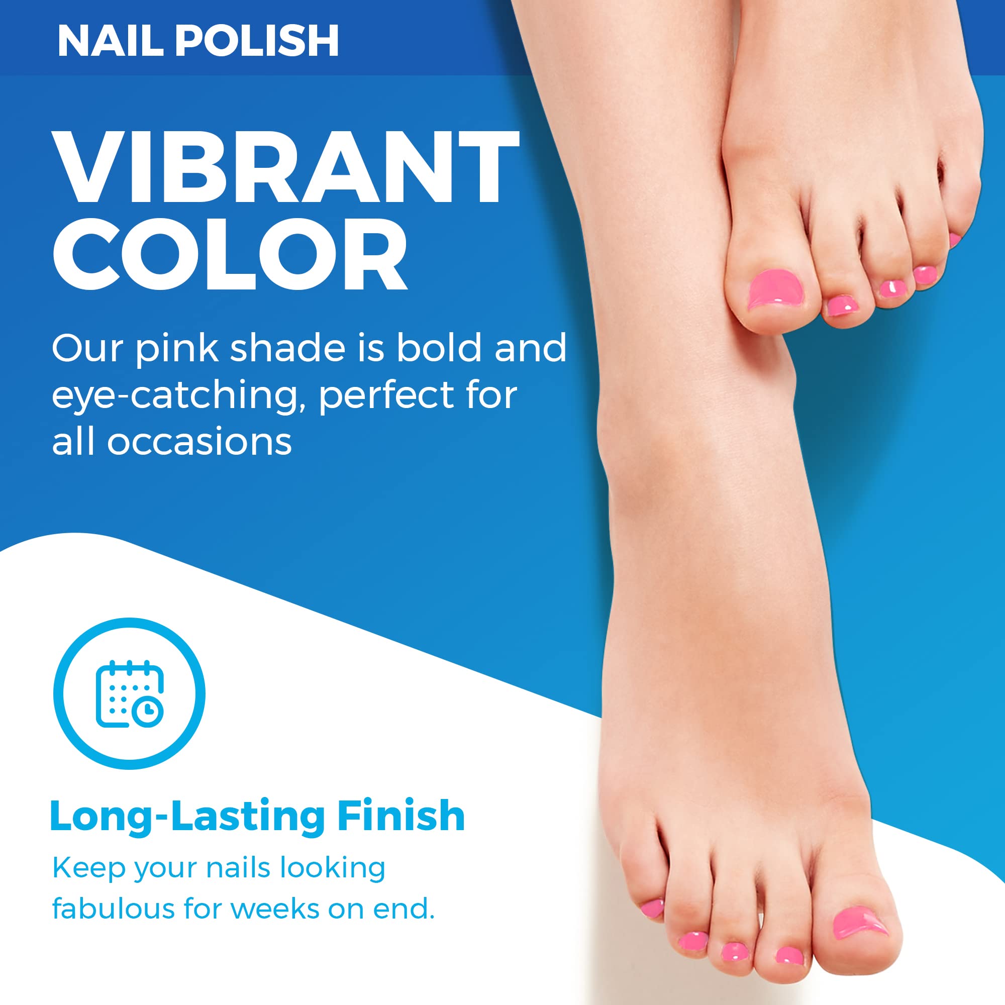 Best Nail Fungus Treatment with Pink Polish - Fast-Acting Antifungal Solution for Toenail & Fingernail Infections - Perfect for Salon Visits & At-Home Care