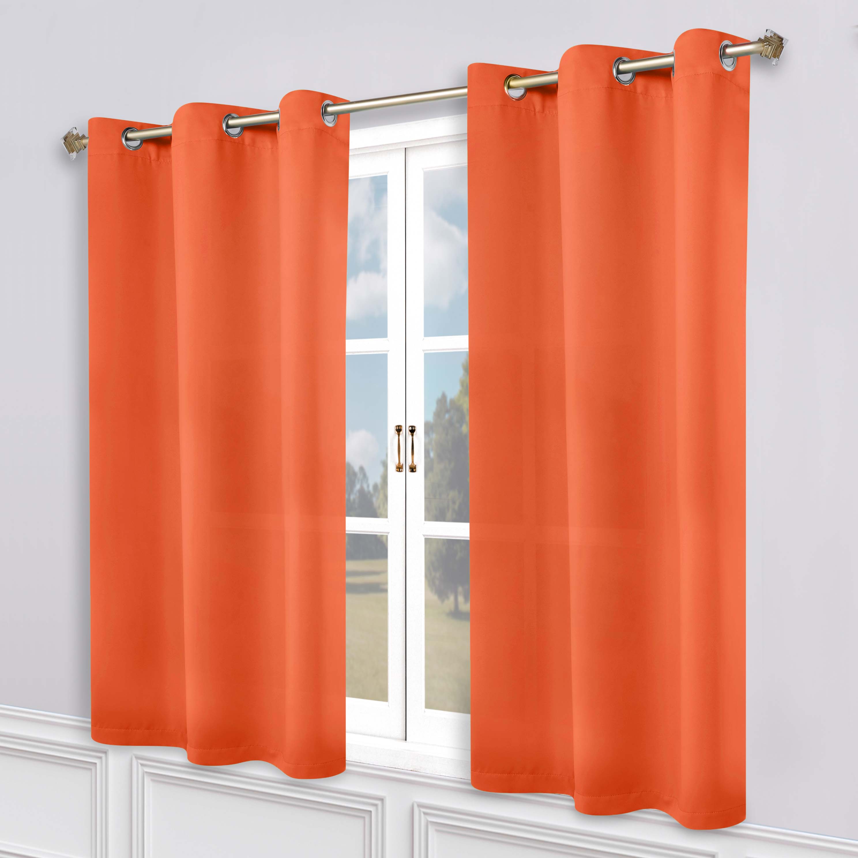 Premium Blackout Curtains Set of 2 - 100% Room Darkening, Machine Washable & Noise Reducing for Bedroom, Nursery & Home Theater